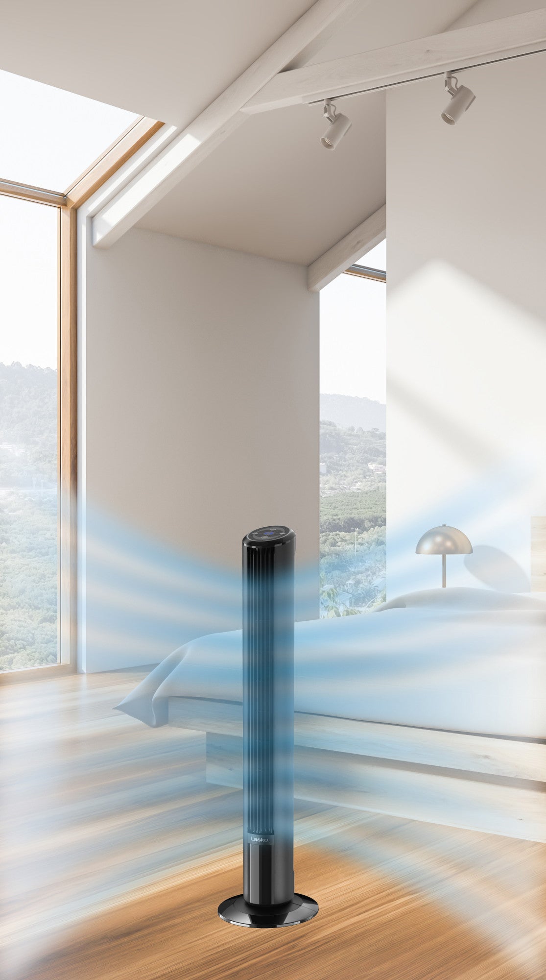 Lasko SlimForce 42" Tower Fan: Oscillating, 4-Speed, Remote, Timer
