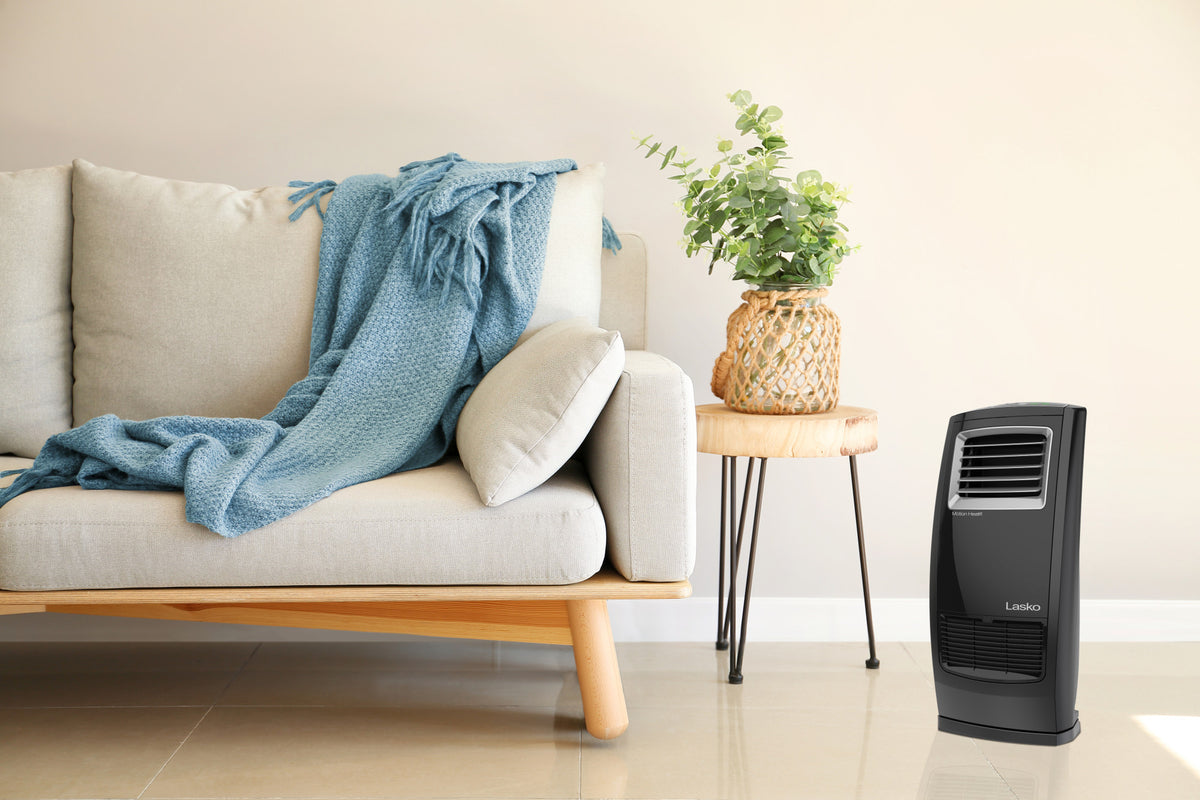 Lasko Motion Heat Plus 23" Ceramic Console Space Heater: Oscillating, 3 Heat Settings, Remote, Timer, Tip-Over Switch, Adjustable Louvers, Thermostat