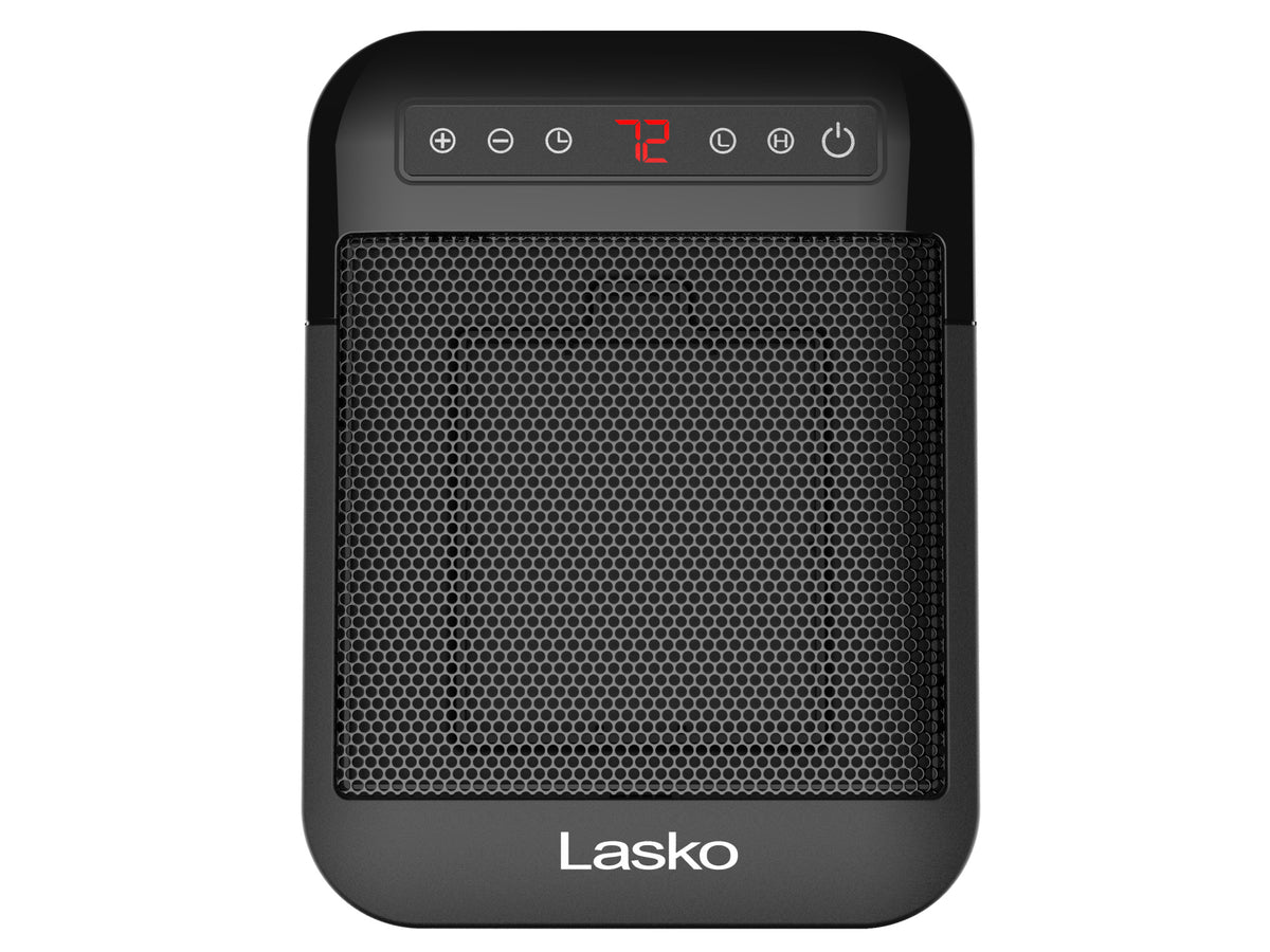 Lasko MyHeat Max 9" Ceramic Space Heater: 2 Heat Settings, Timer, Tip-Over Switch, Thermostat