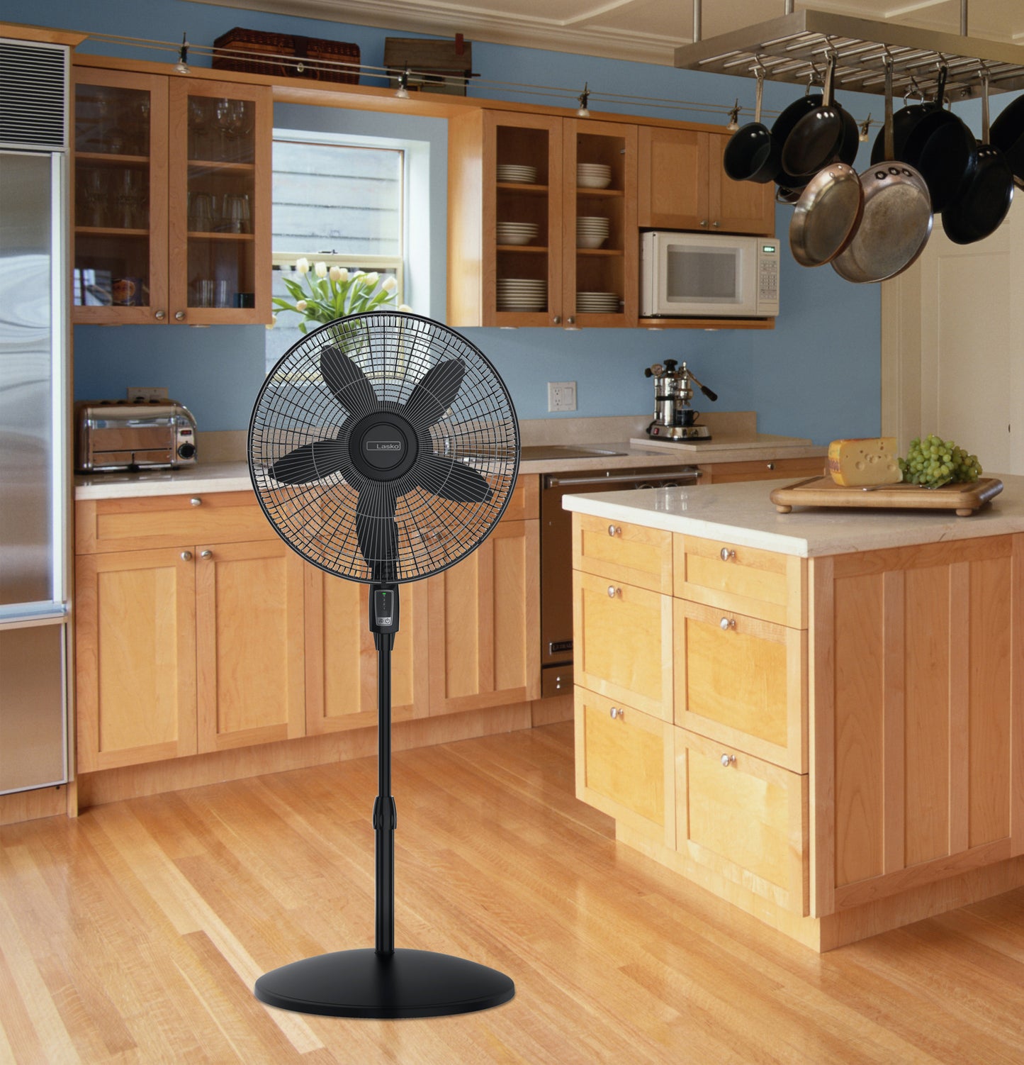 Lasko Cyclone Max 18" Pedestal Fan: Oscillating, 4-Speed, Remote, Black