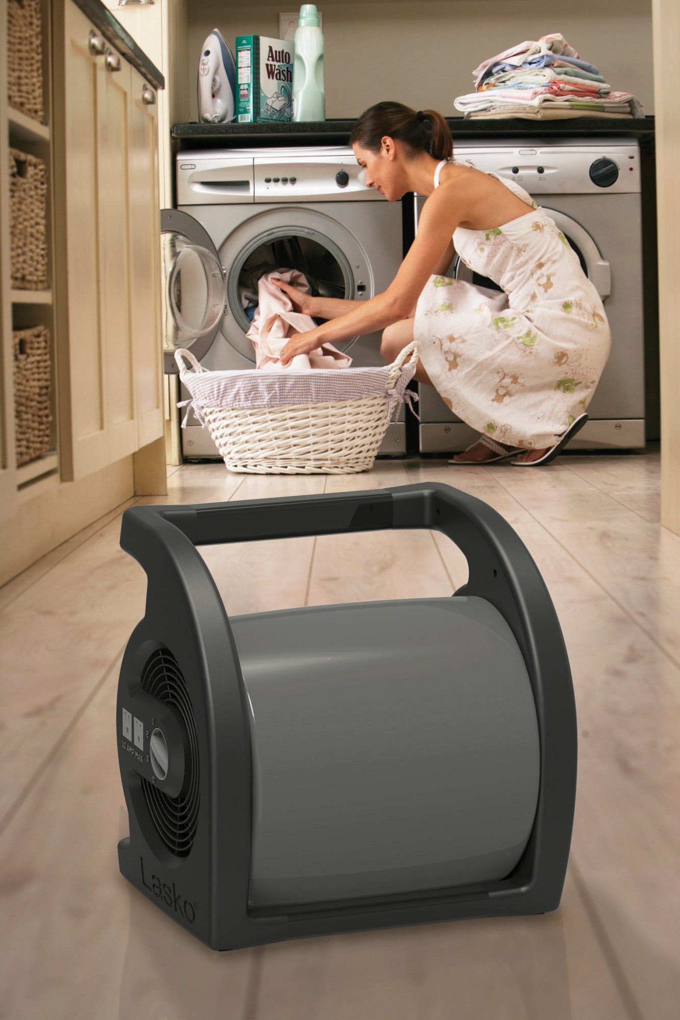 Lasko Max Performance 15" Air Mover Blower Fan: 3-Speed, High Velocity, 2 Outlets, Black