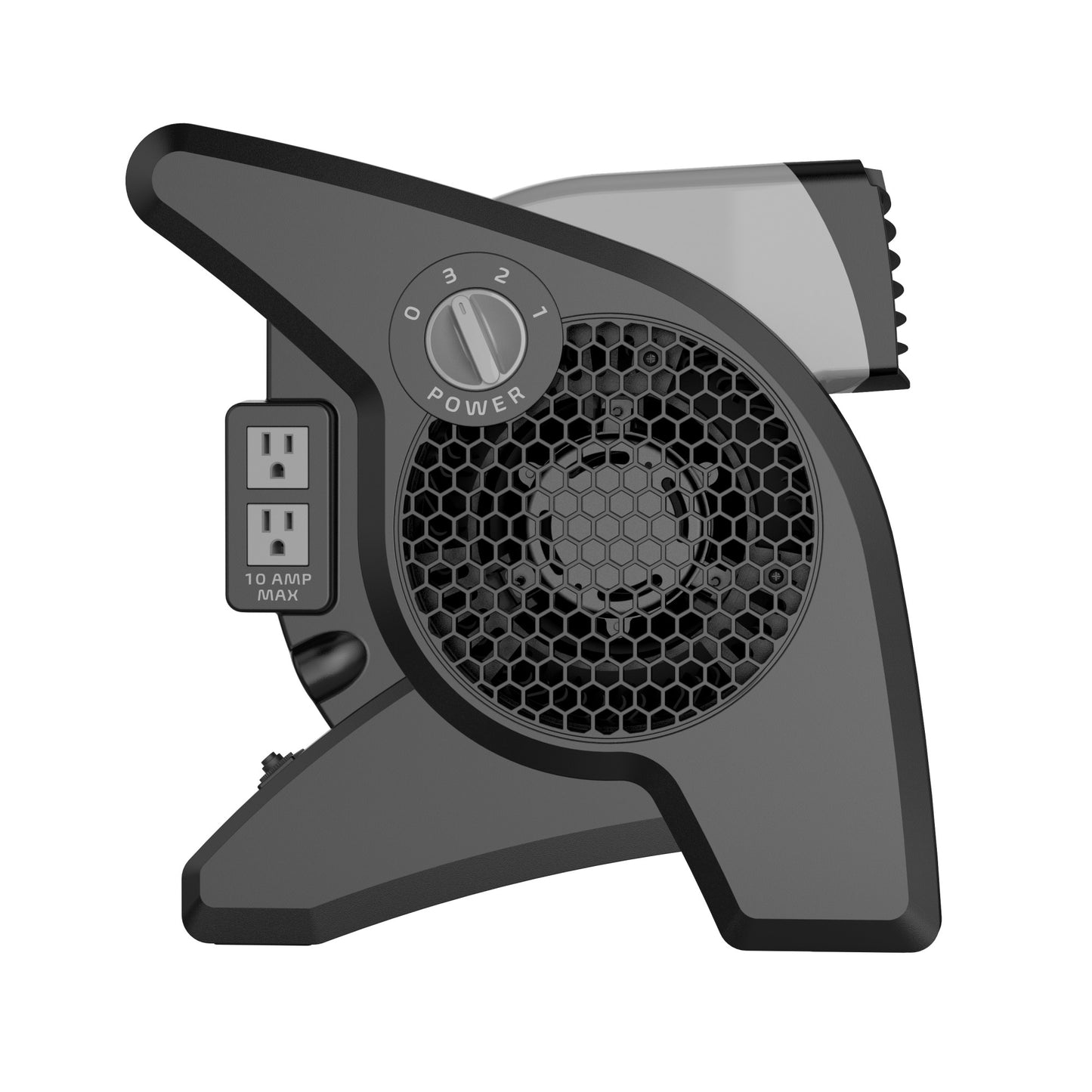 Lasko 15" Air Mover Blower Fan: 3-Speed, High Velocity, 2 Outlets, Pivoting, Black
