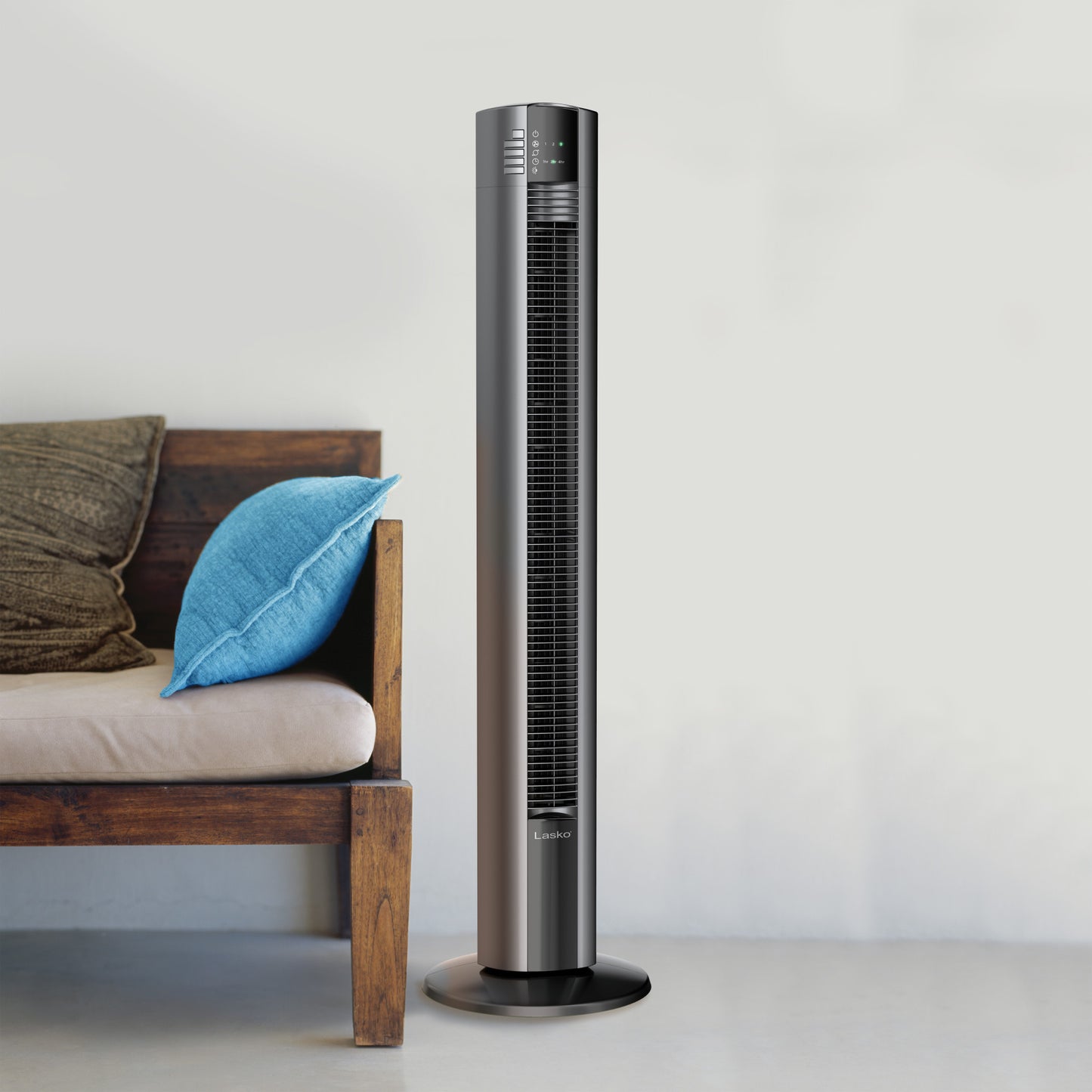 Lasko 48" Tower Fan: Oscillating, 3-Speed, Remote, Timer, Black