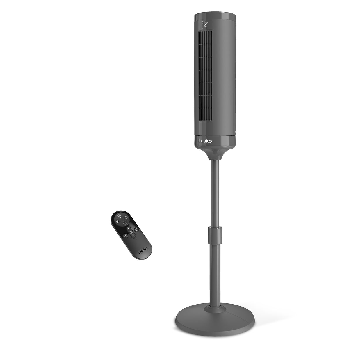Lasko Rise 54" AC Pedestal Fan: Oscillating, 4-Speed, Remote, Timer