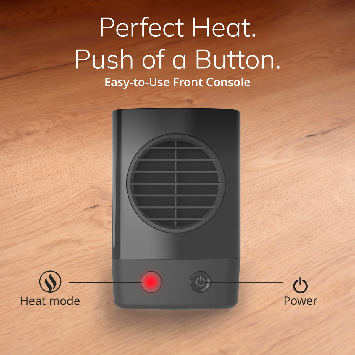 Lasko MyHeat Mini 6" Personal Ceramic Space Heater: 400W, 1 Heat Setting, Black