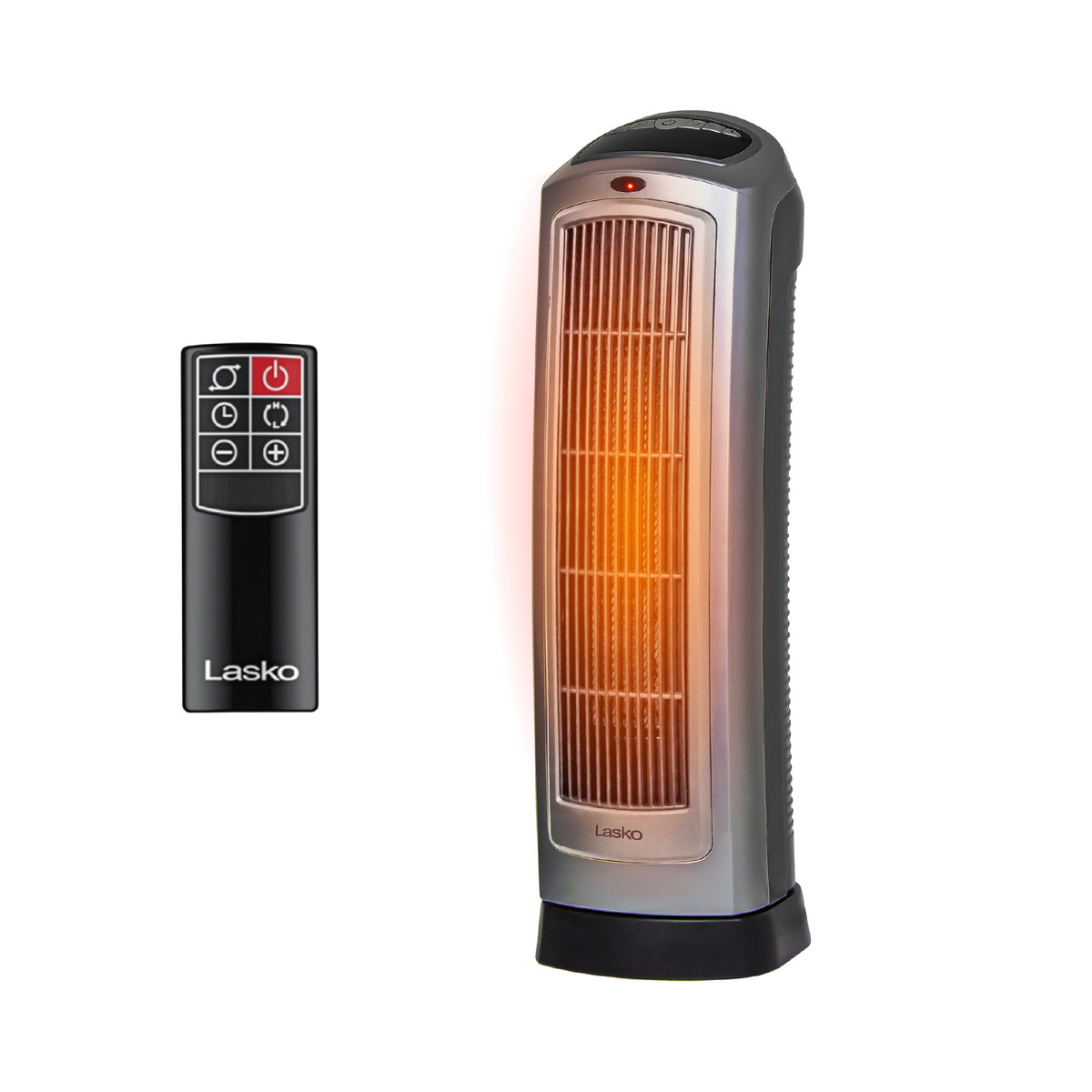 Lasko 23" Ceramic Tower Space Heater: Oscillating, 2 Heat Settings, Remote, Timer, Thermostat