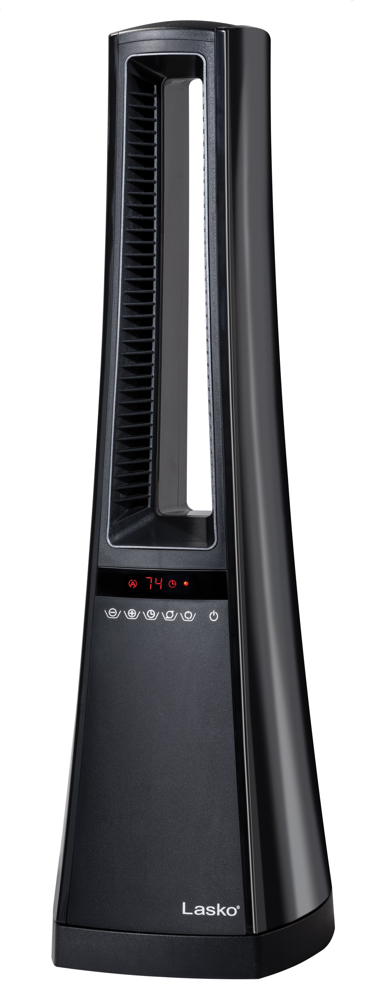 Lasko 27" Bladeless Ceramic Tower Space Heater: Oscillating, 2 Heat Settings, Remote, Timer, Thermostat