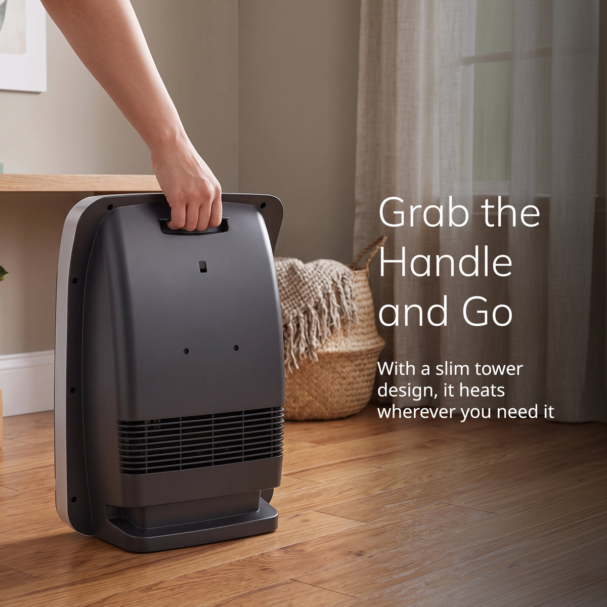 Lasko 18" Ceramic Console Space Heater: 2 Heat Settings, Remote, Timer, Adjustable Louvers, Thermostat