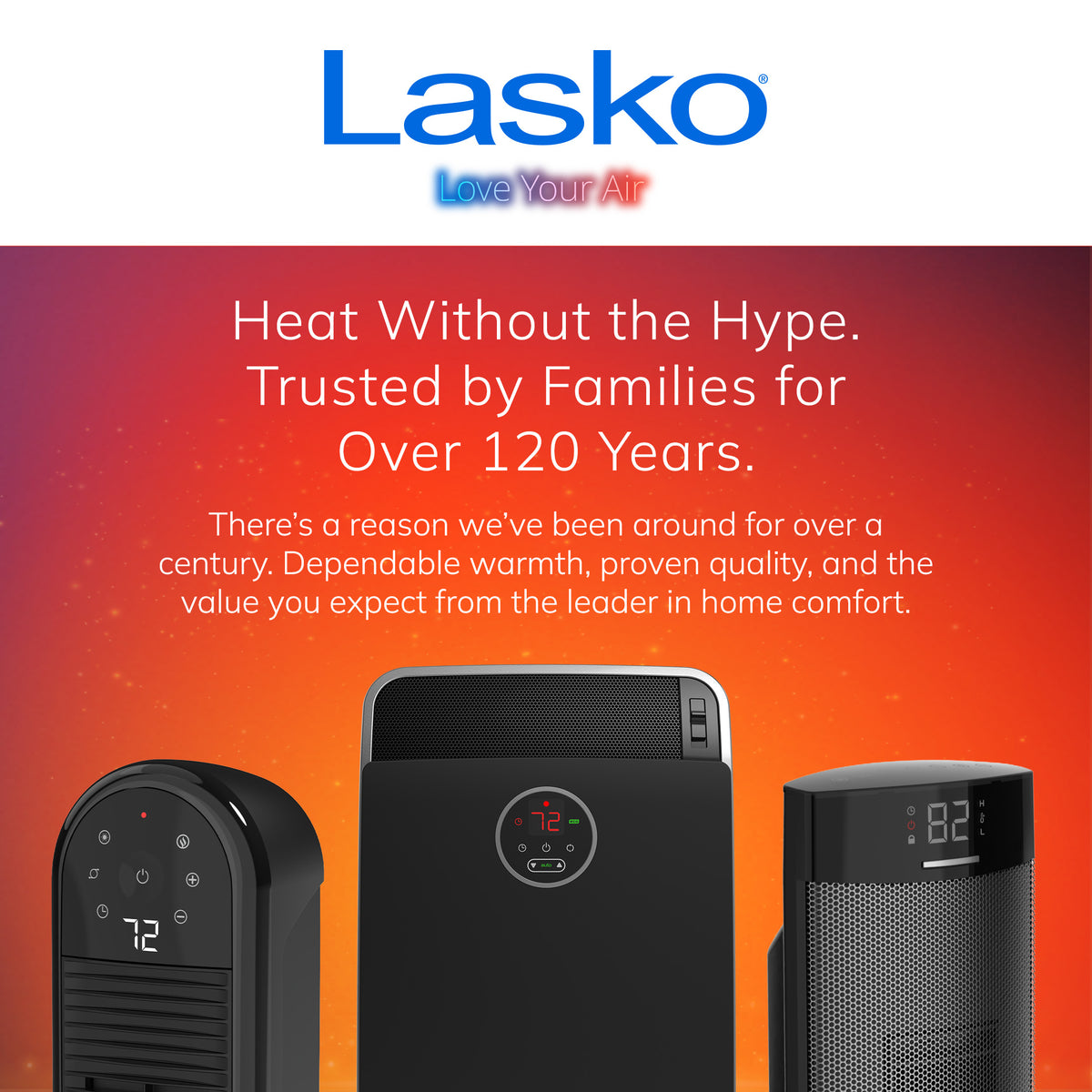 Lasko 18" Ceramic Console Space Heater: 2 Heat Settings, Remote, Timer, Adjustable Louvers, Thermostat