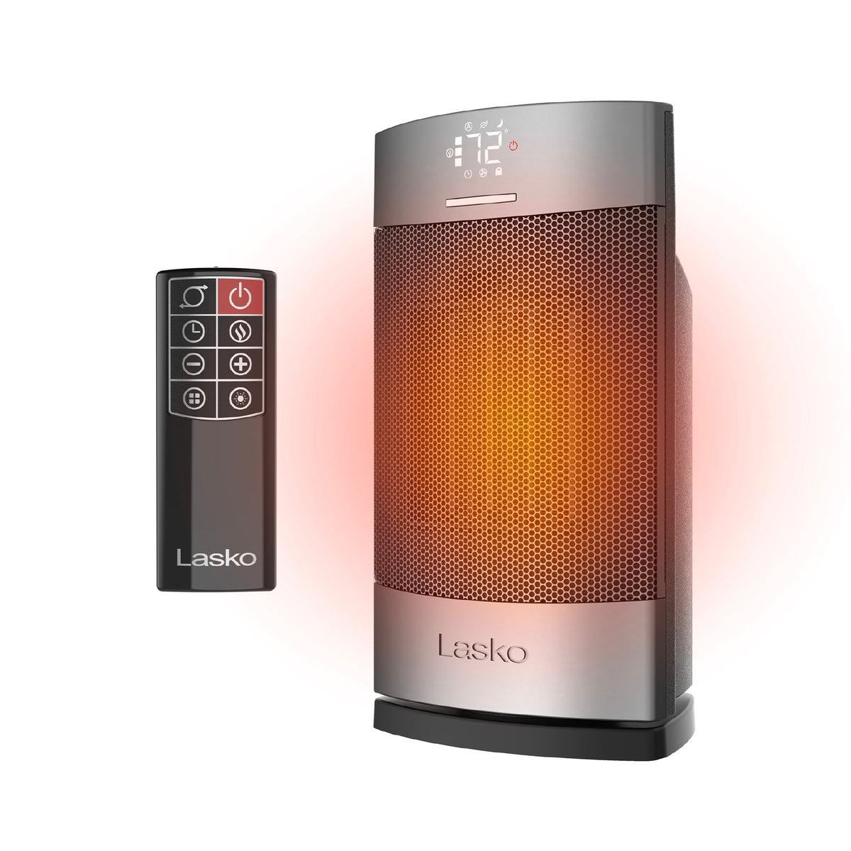 Lasko Ellipse 12" Ceramic Space Heater: Oscillating, 3 Heat Settings, Remote, Timer, Tip-Over Switch, Child Lock, Thermostat
