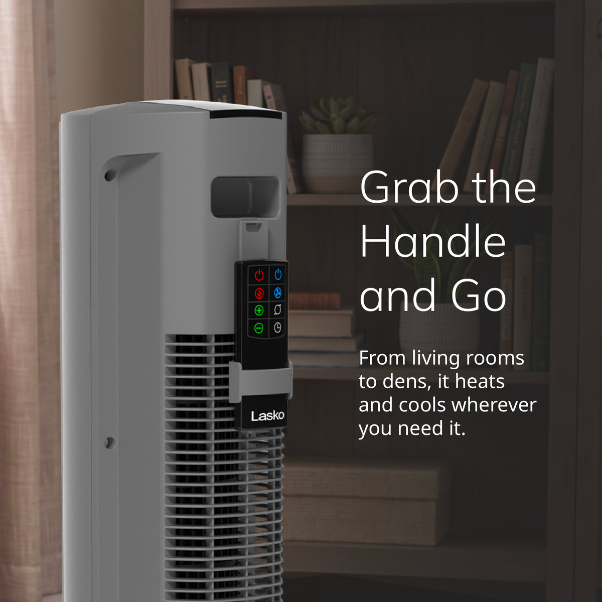 Lasko DUO Comfort 42" Tower Fan and Ceramic Space Heater: Oscillating, 3 Heat Settings, 4 Fan Speeds, Remote, Timer, Tip-Over Switch, White