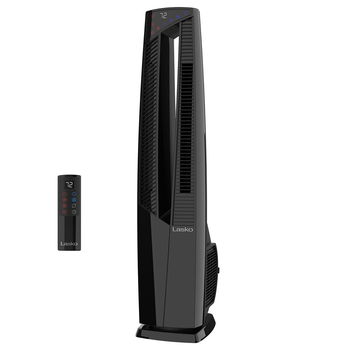 Lasko DUO Comfort 38" DC Tower Fan and Ceramic Space Heater: Oscillating, 3 Heat Settings, 4 Fan Speeds, Remote, Timer, Tip-Over Switch