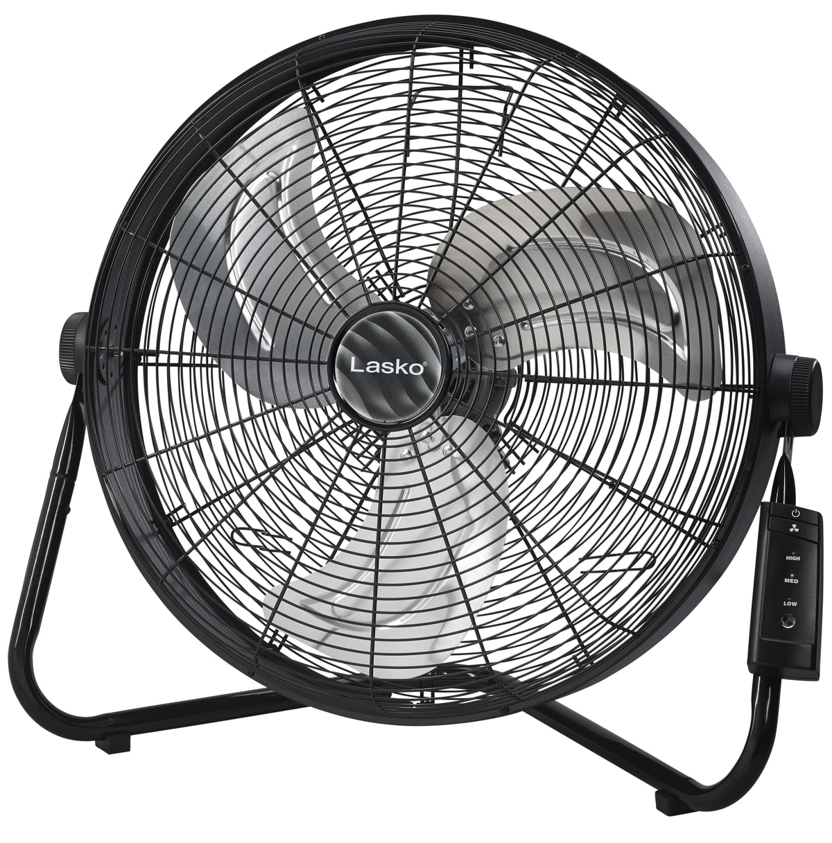 Lasko 20" High Velocity Floor Fan: Wall Mount, 3-Speed, Remote