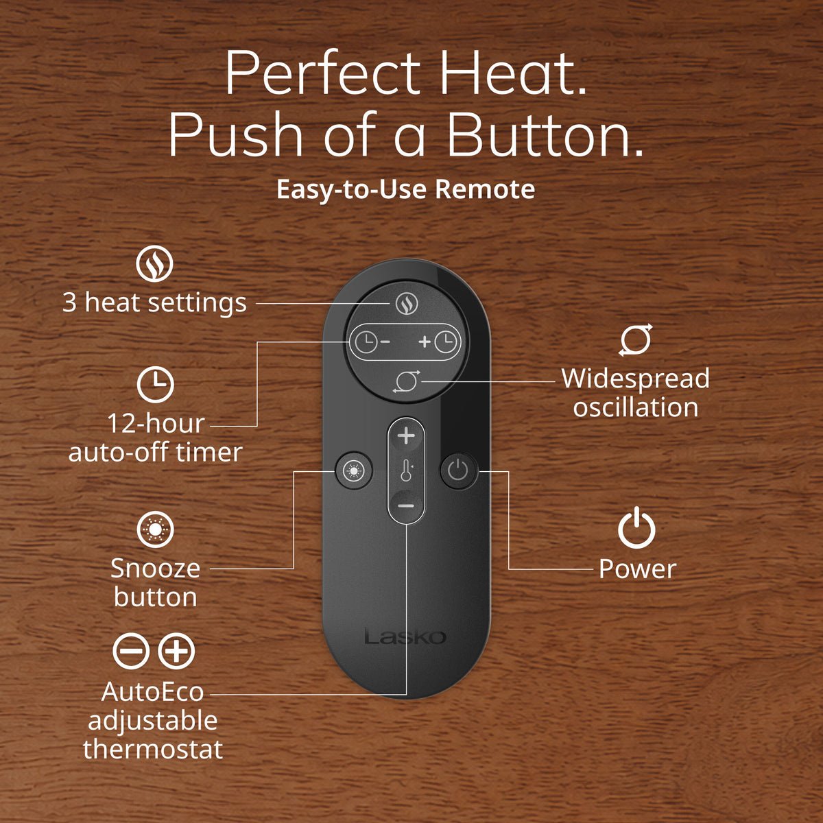 Lasko 32" Digital Ceramic Tower Space Heater: Oscillating, 3 Heat Settings, Remote, Timer, Tip-Over Switch