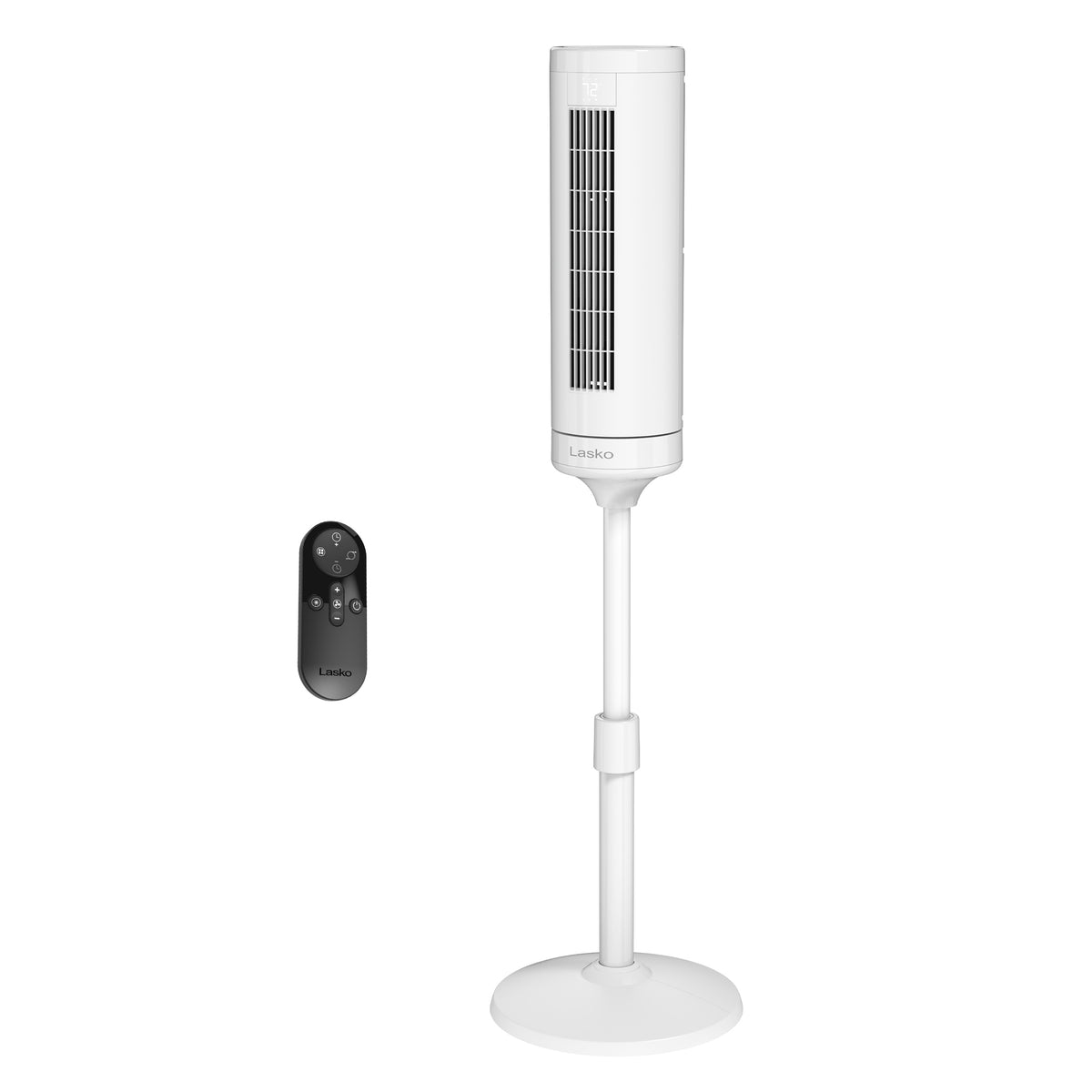 Lasko Rise 54" AC Pedestal Fan: Oscillating, 4-Speed, Remote, Timer