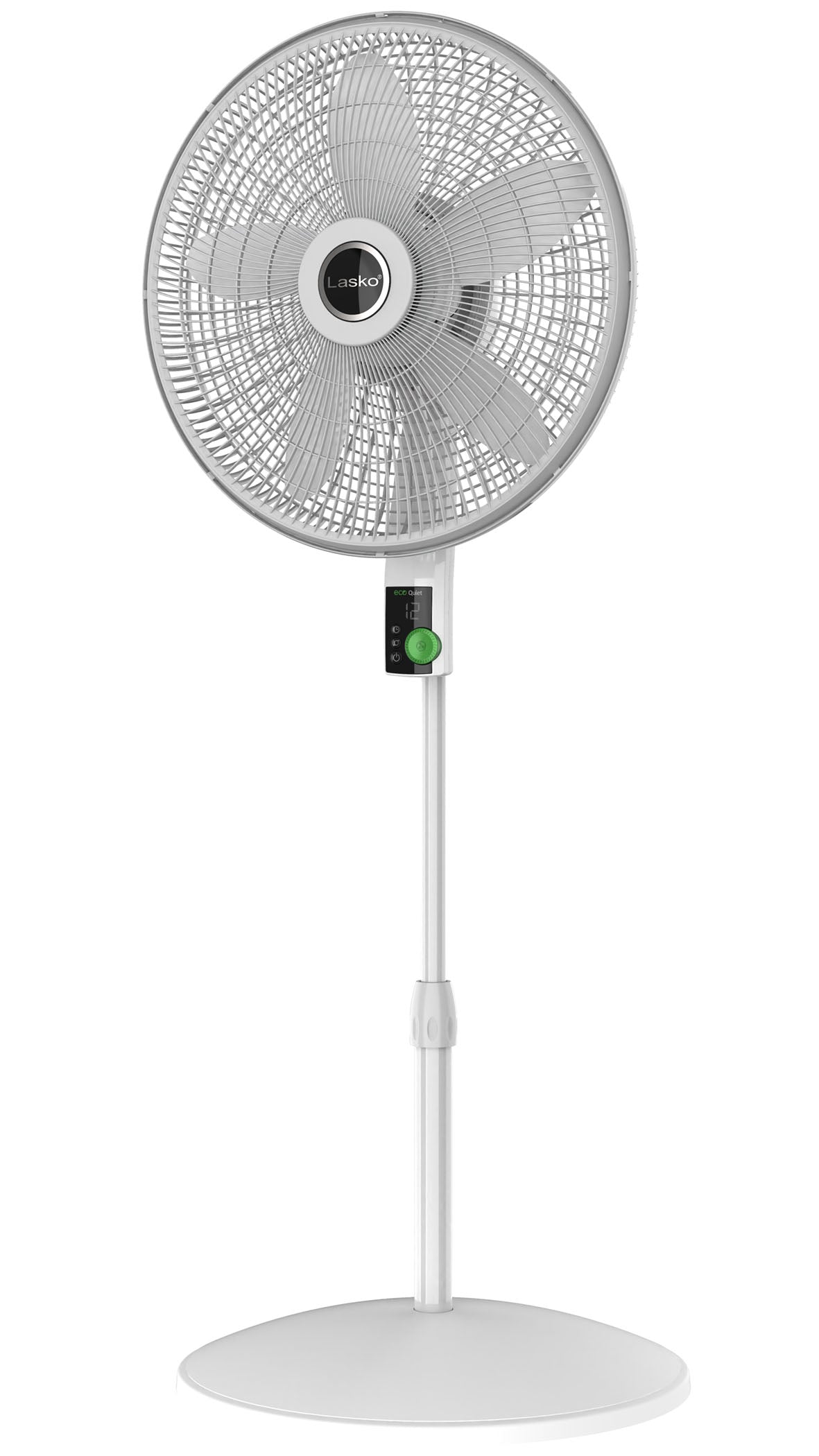 Lasko EcoQuiet 18" DC Pedestal Fan: Oscillating, 12-Speed, Remote