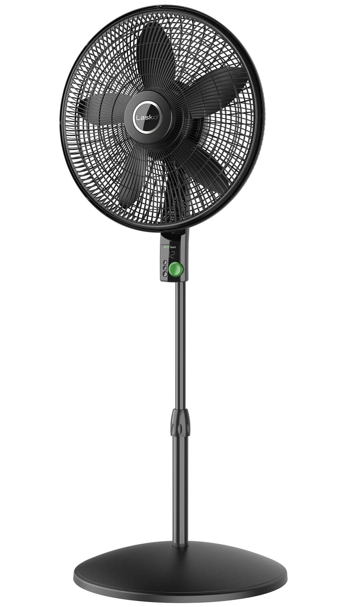 Lasko EcoQuiet 18" DC Pedestal Fan: Oscillating, 12-Speed, Remote