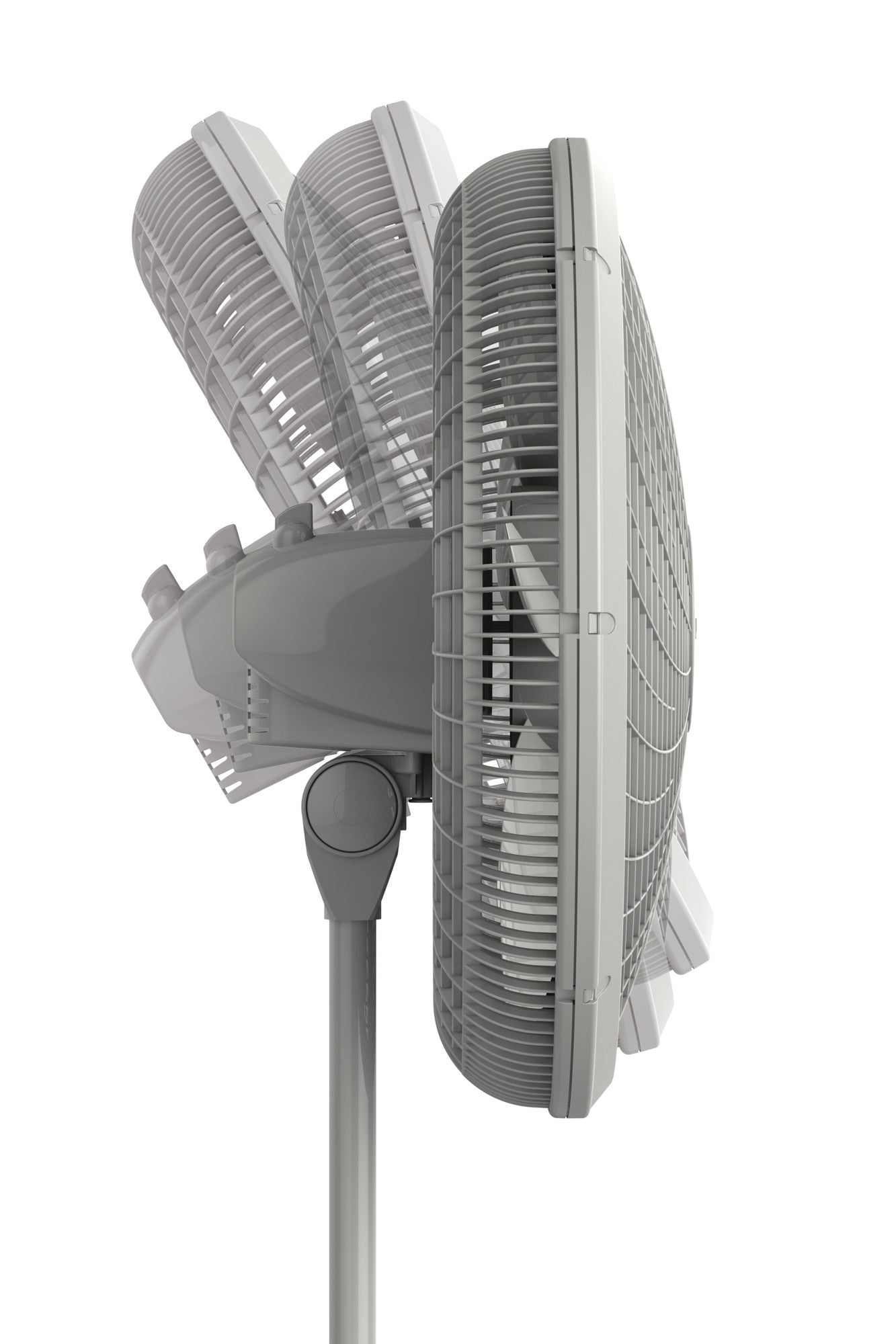 Lasko Cyclone 18" Pedestal Fan: Oscillating, 3-Speed,  Adjustable Height, Gray