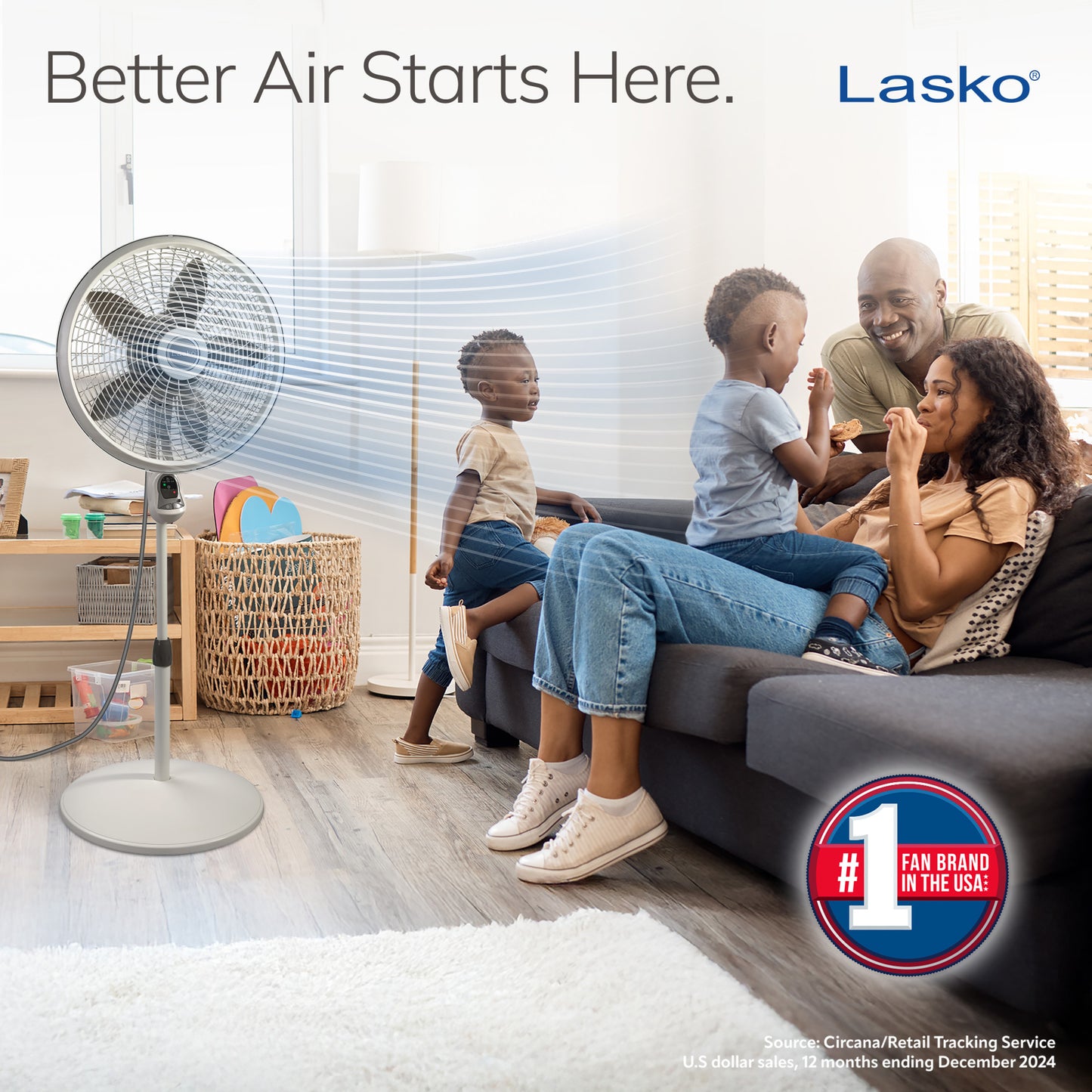 Lasko Cyclone 18" Pedestal Fan: Oscillating, 3-Speed, Remote, Timer, White