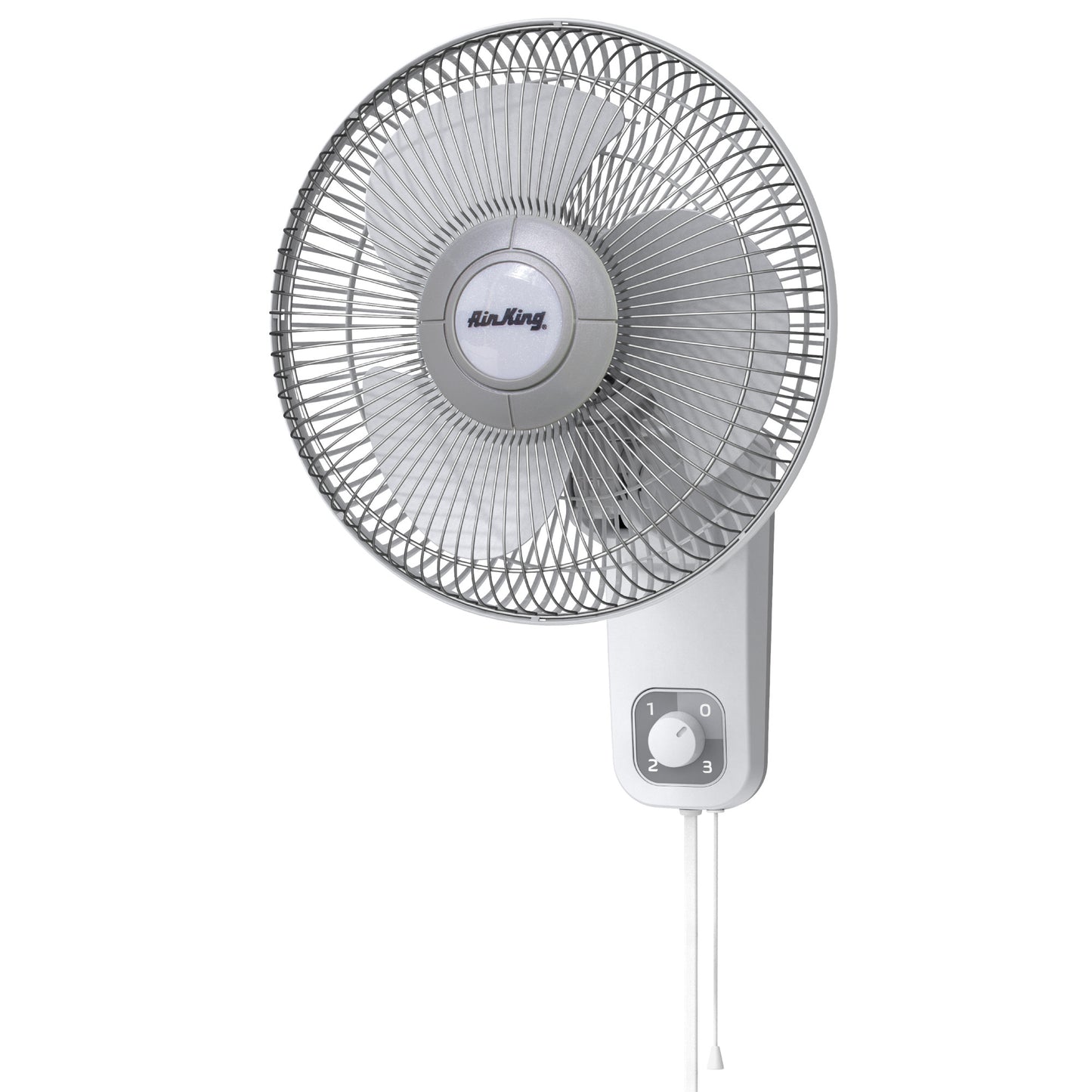 Air King 1/50 HP 12" Commercial Grade Wall Mount Fan: Oscillating, 3-Speed, Gray