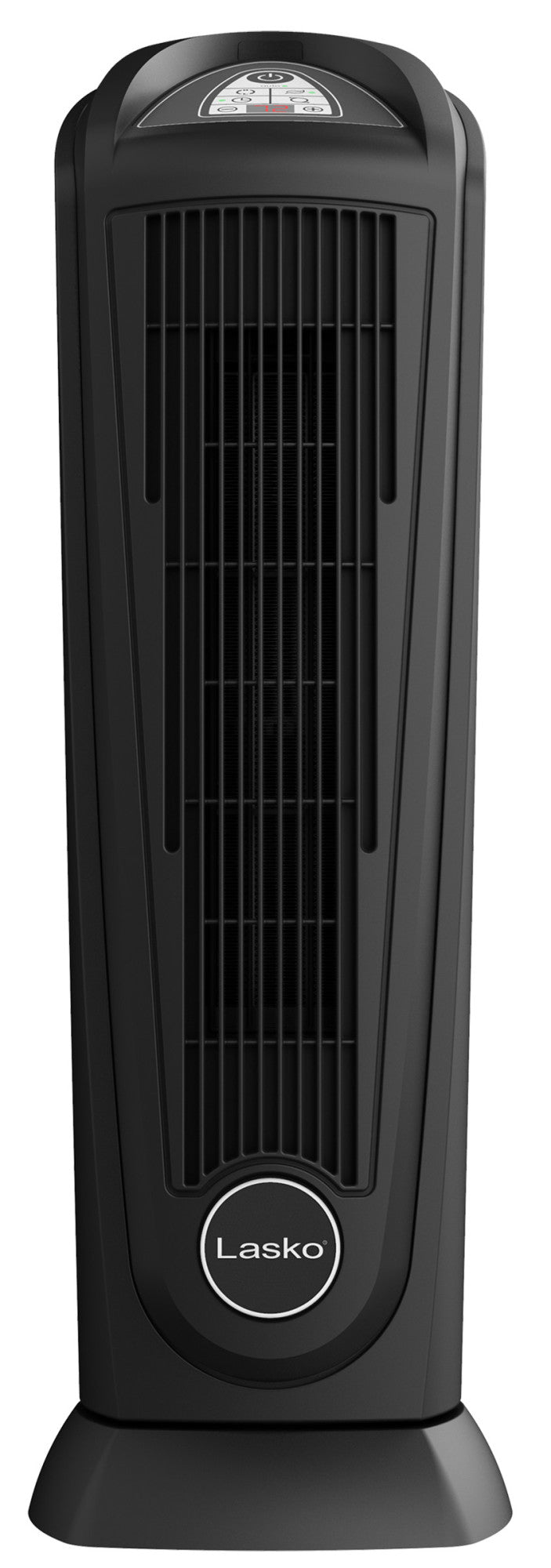 Lasko 23" Ceramic Tower Heater (2 heat settings, remote, timer, thermostat, tip-over switch, black)