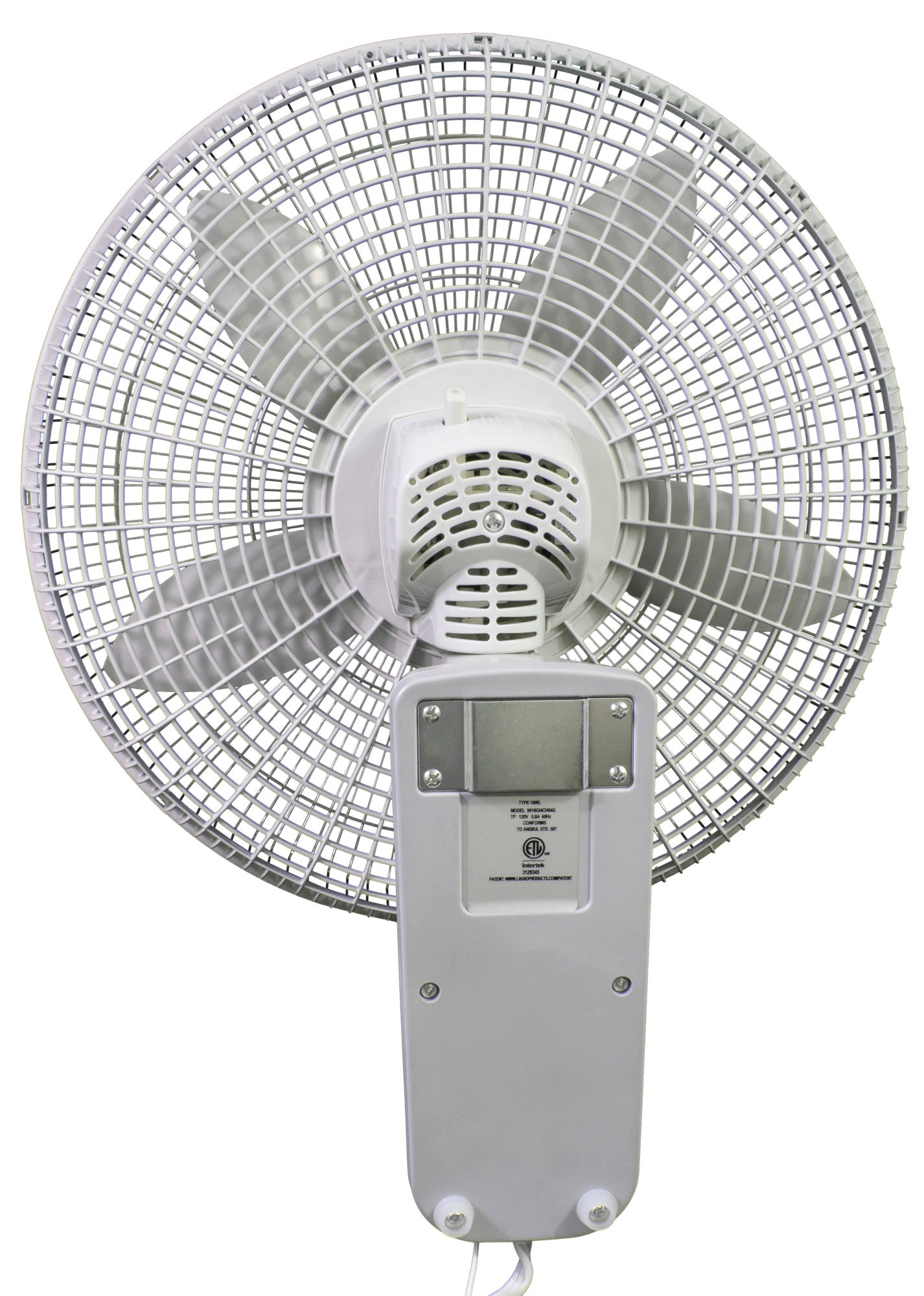 Air King 1/20 HP 18" Commercial Grade Wall Mount Fan: Oscillating, 3-Speed, Gray