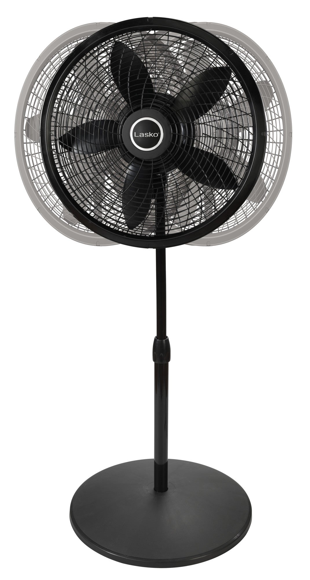 Lasko Cyclone 18" Pedestal Fan: Oscillating, 3-Speed,  Adjustable Height, Black