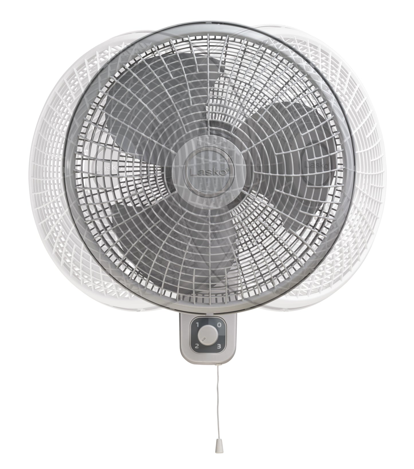 Lasko 16" Wall Mount Fan: Oscillating, 3-Speed, Tilting Head, White
