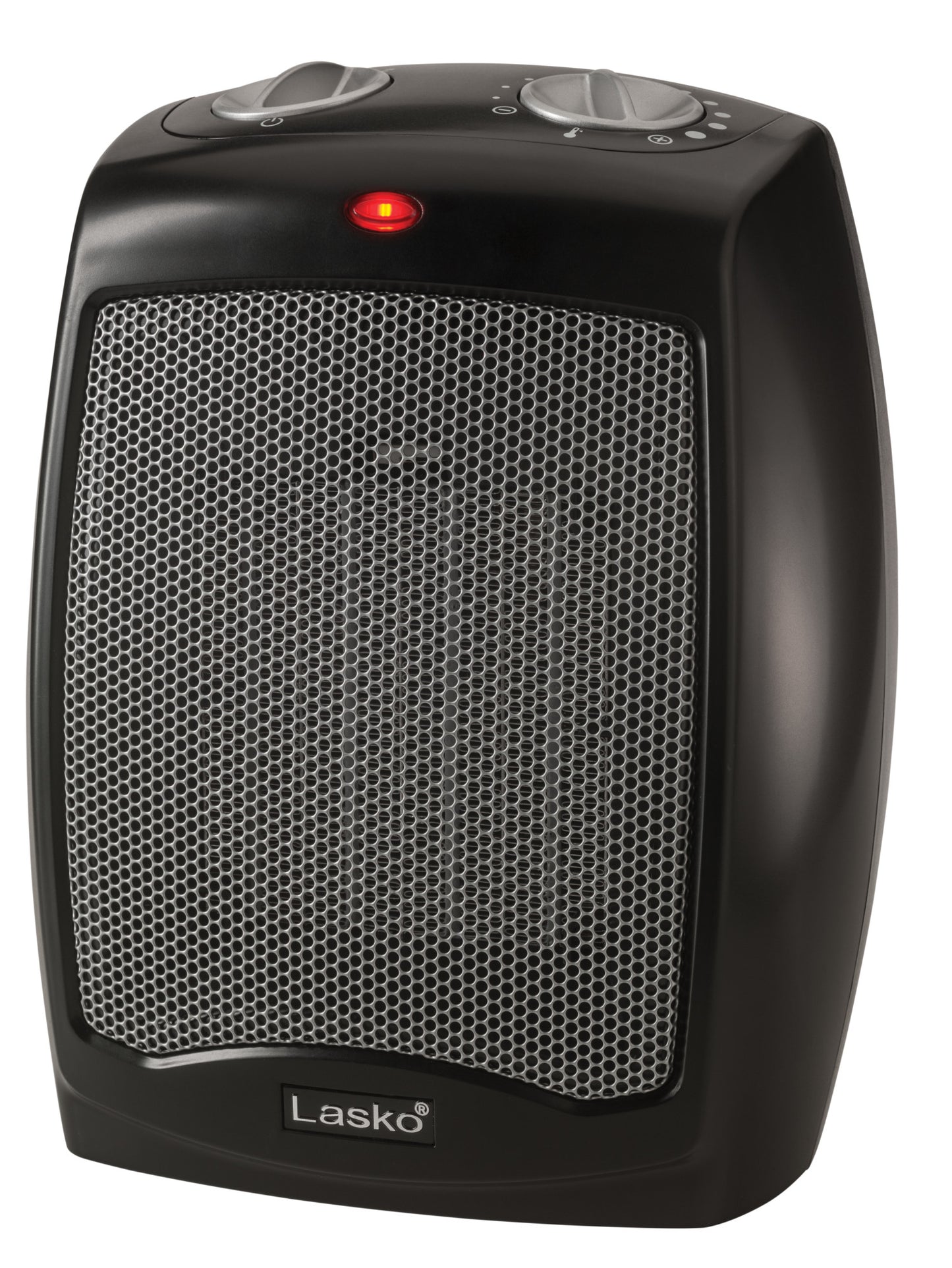 Lasko 9" Ceramic Table Top Heater (3-speed, thermostat, black)