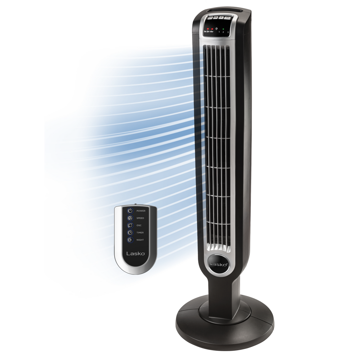 Lasko 36" Tower Fan: Oscillating, 3-Speed, Remote, Timer