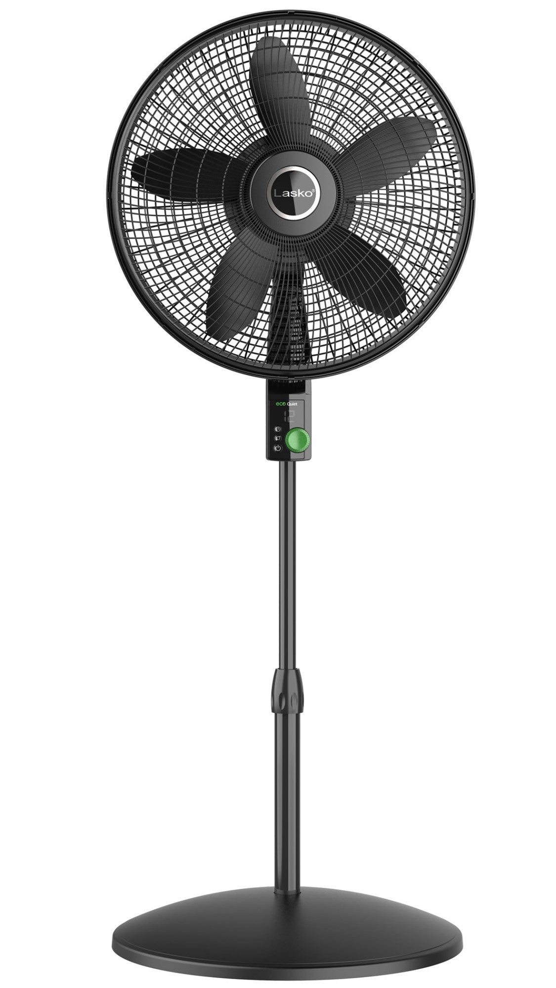 Lasko EcoQuiet 18" DC Pedestal Fan: Oscillating, 12-Speed, Remote