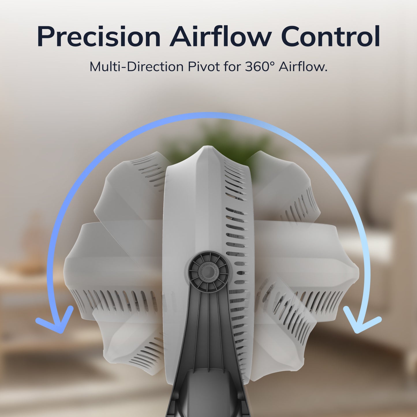 Lasko Wind Machine 20" Air Circulator Fan: 3-Speed, 360° Airflow, Gray