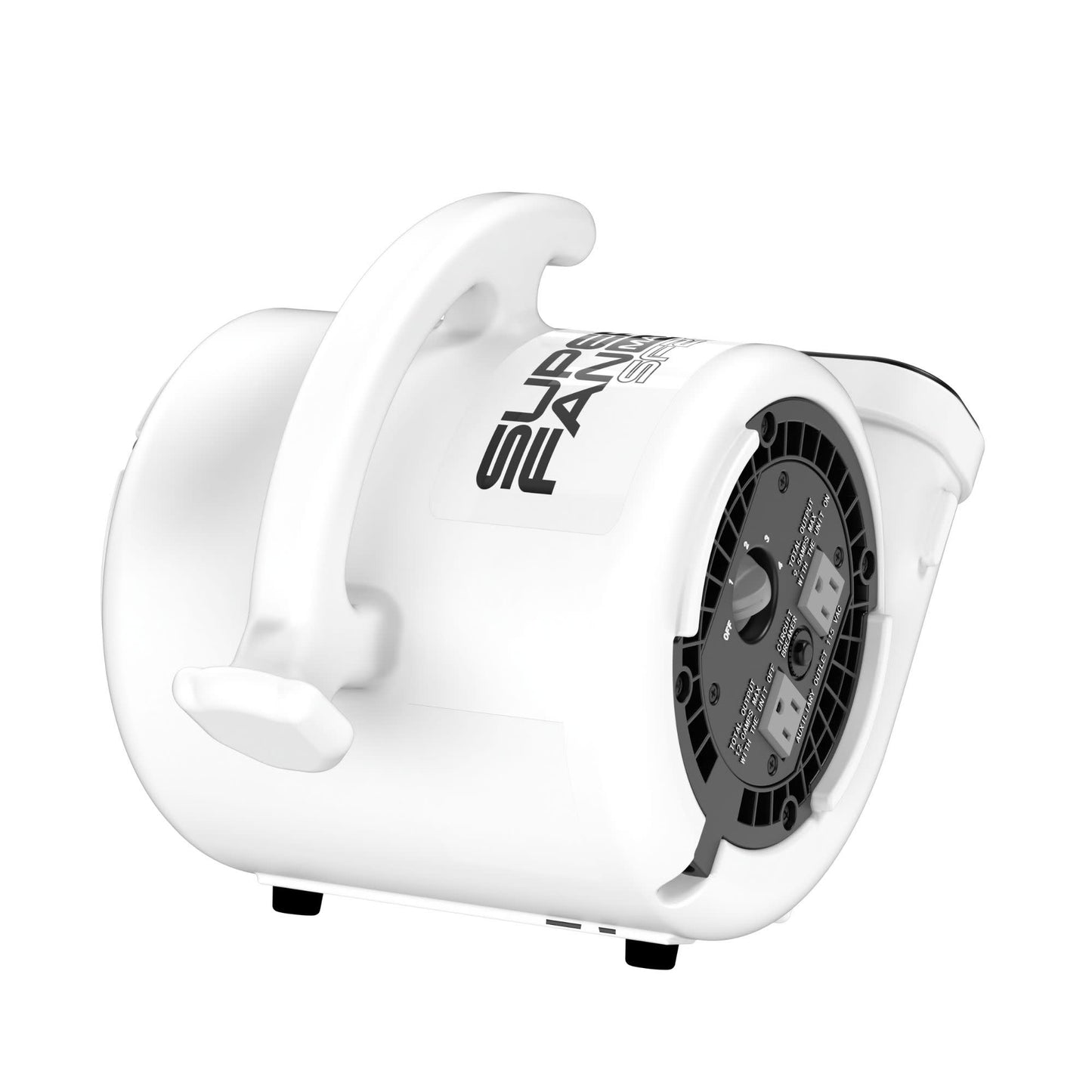 Lasko Super Fan Max 13" Air Mover Fan: 4-Speed, High Velocity, 2 Outlets, White