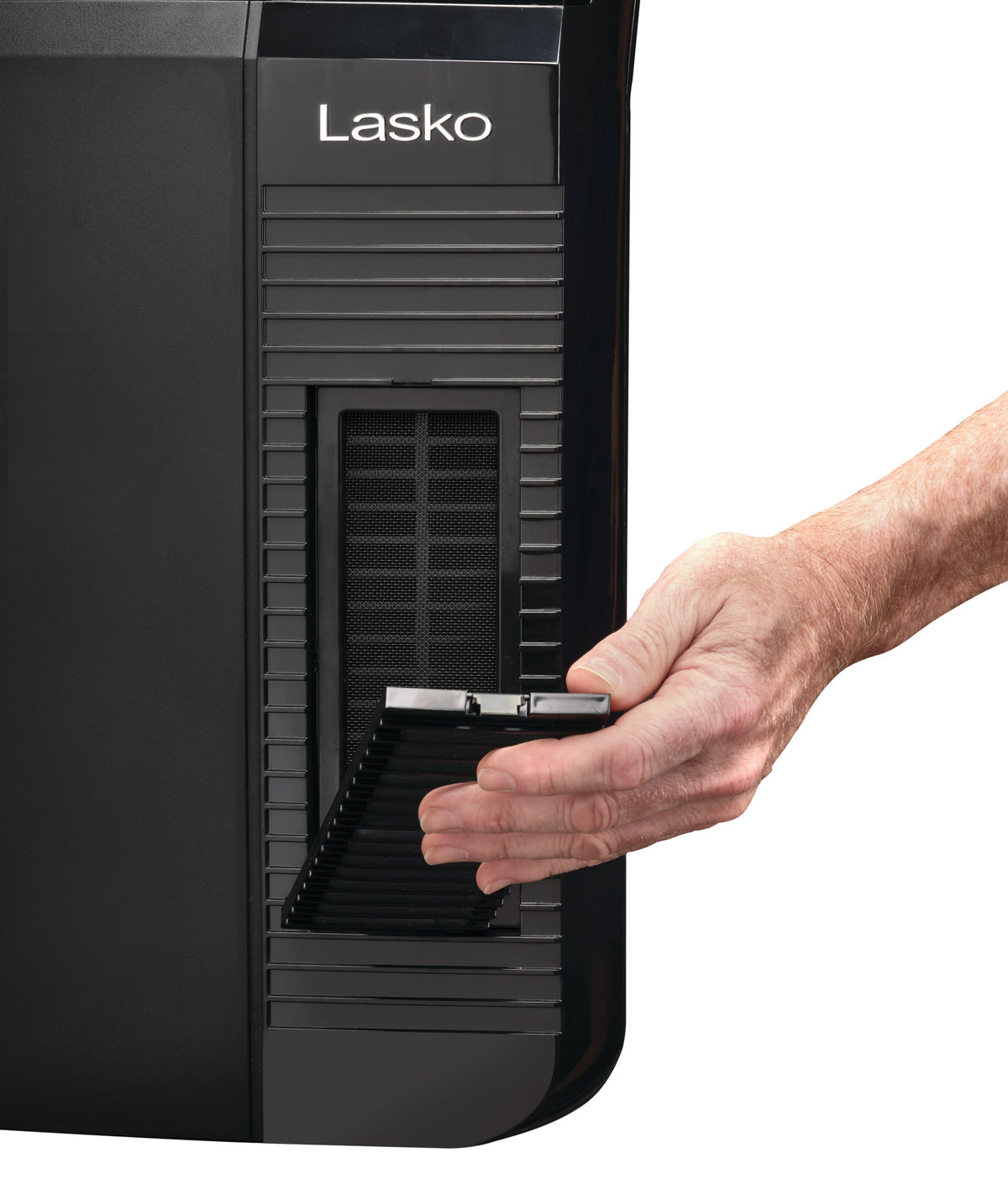 Lasko 23" Ceramic Console Space Heater: 2 Heat Settings, Timer, Adjustable Louvers, Thermostat, Black