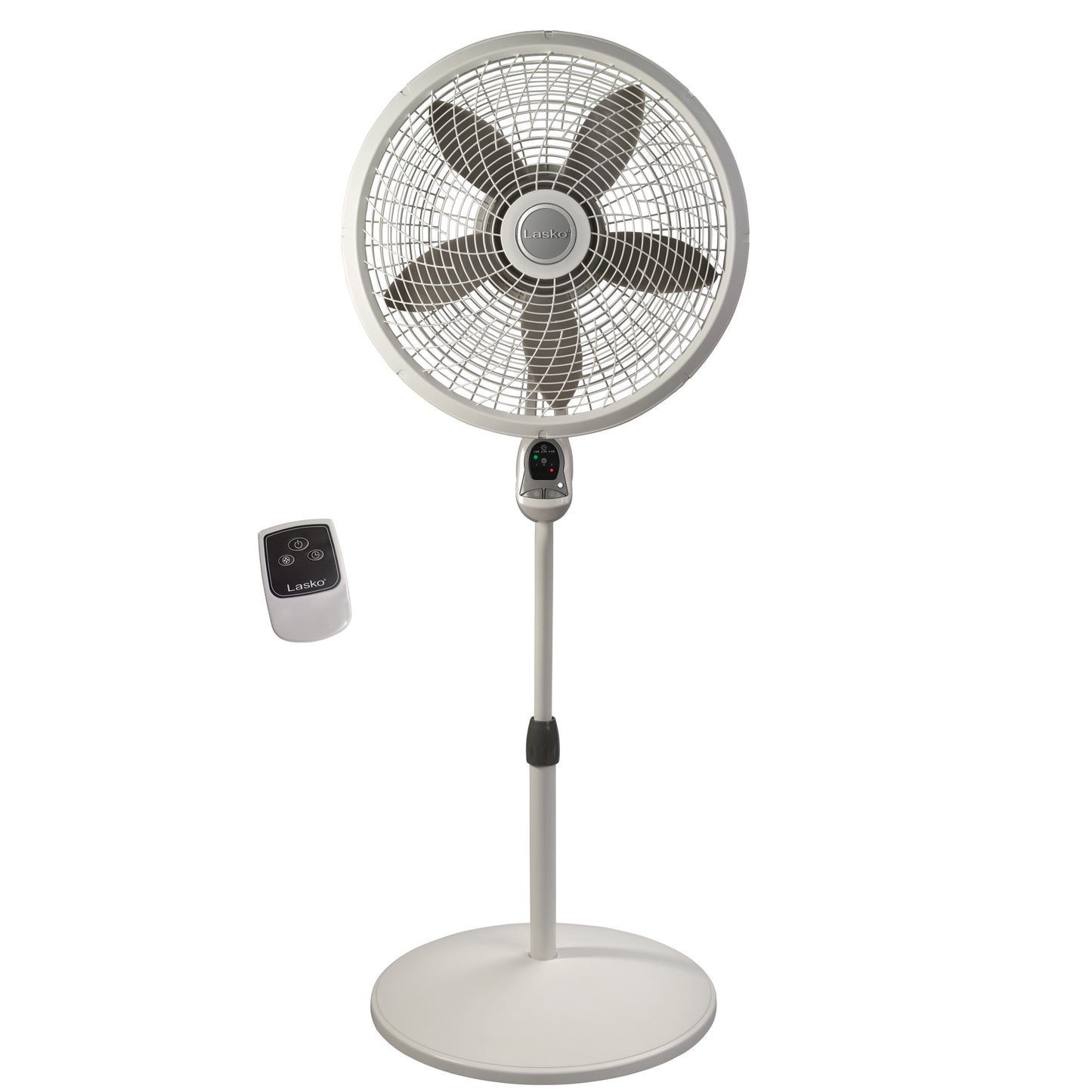 Lasko Cyclone 18" Pedestal Fan: Oscillating, 3-Speed, Remote, Timer, White