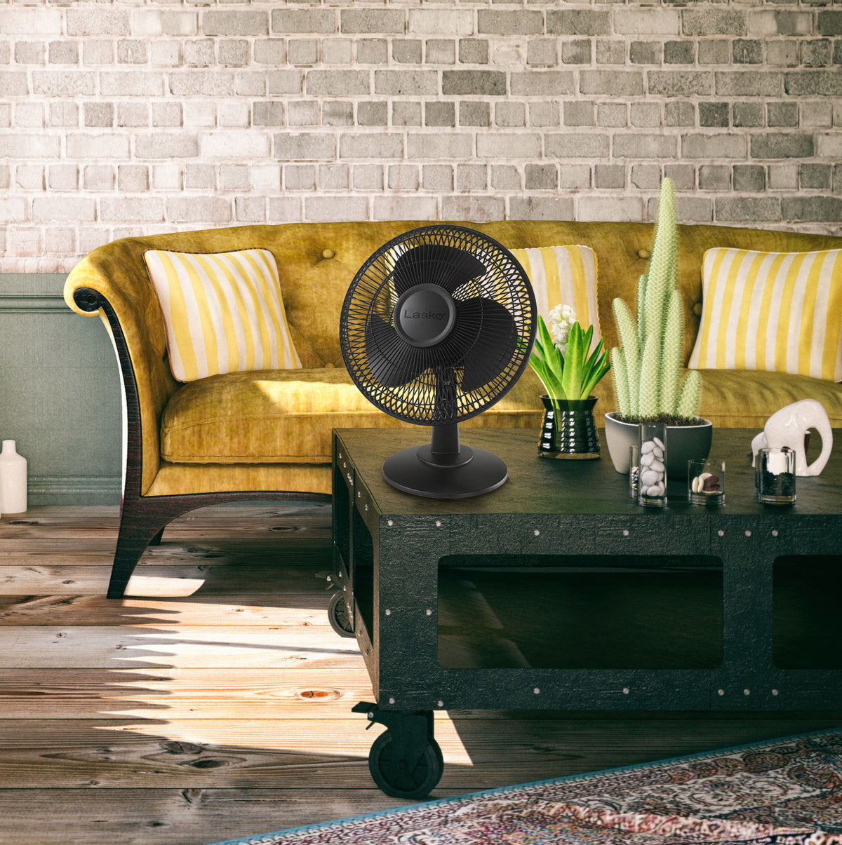 Lasko 12" Table Fan: Oscillating, 3-Speed, Tilting Head