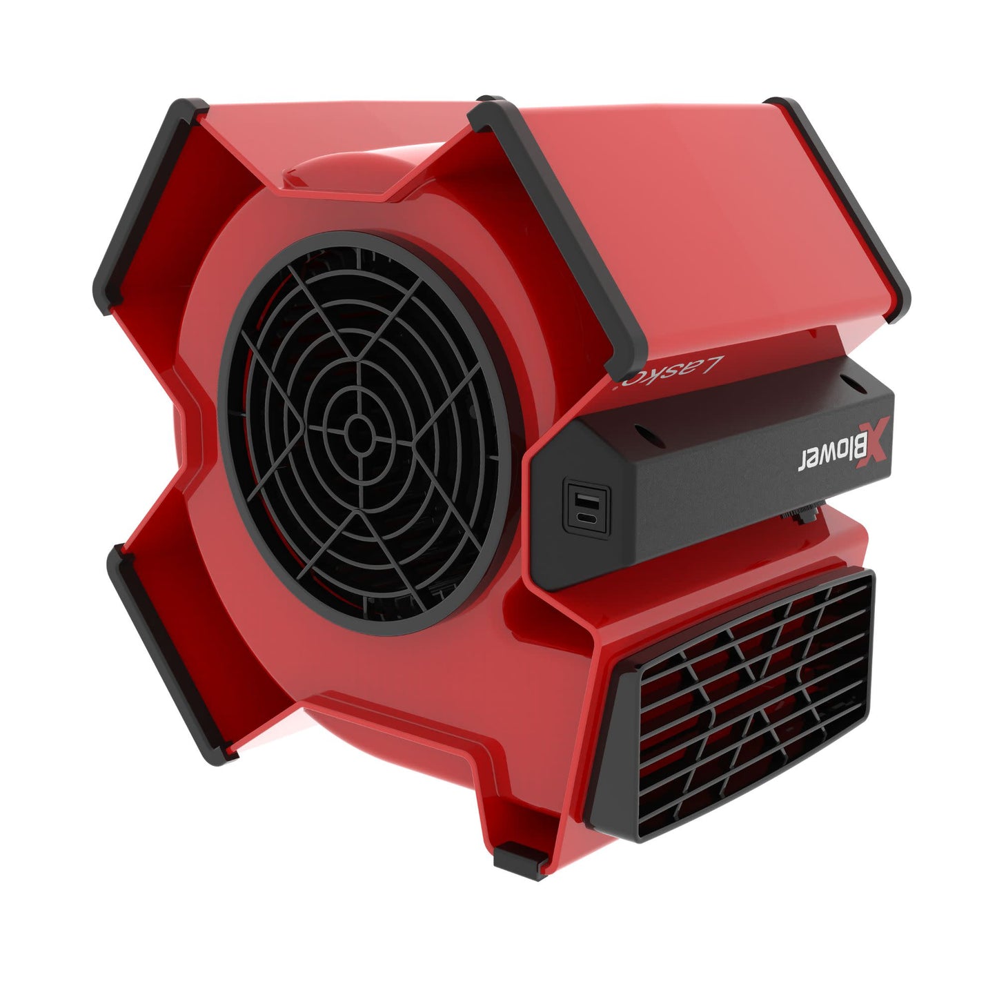 Lasko X-Blower 11" Air Mover Blower Fan: 3-Speed, High Velocity, 1 Outlet, Red