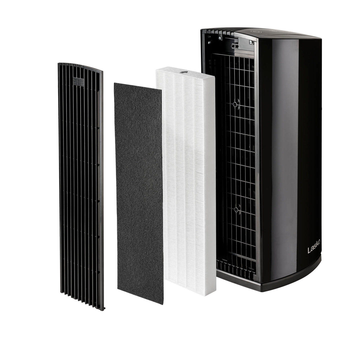 Lasko Smart Air Purifier with True HEPA Filter, Works with Alexa, LP450S, Black