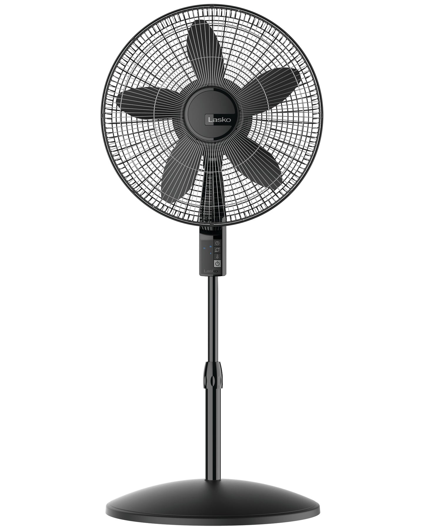 Lasko 18" Pedestal Fan: Oscillating, 4-Speed, Remote, Timer, Black
