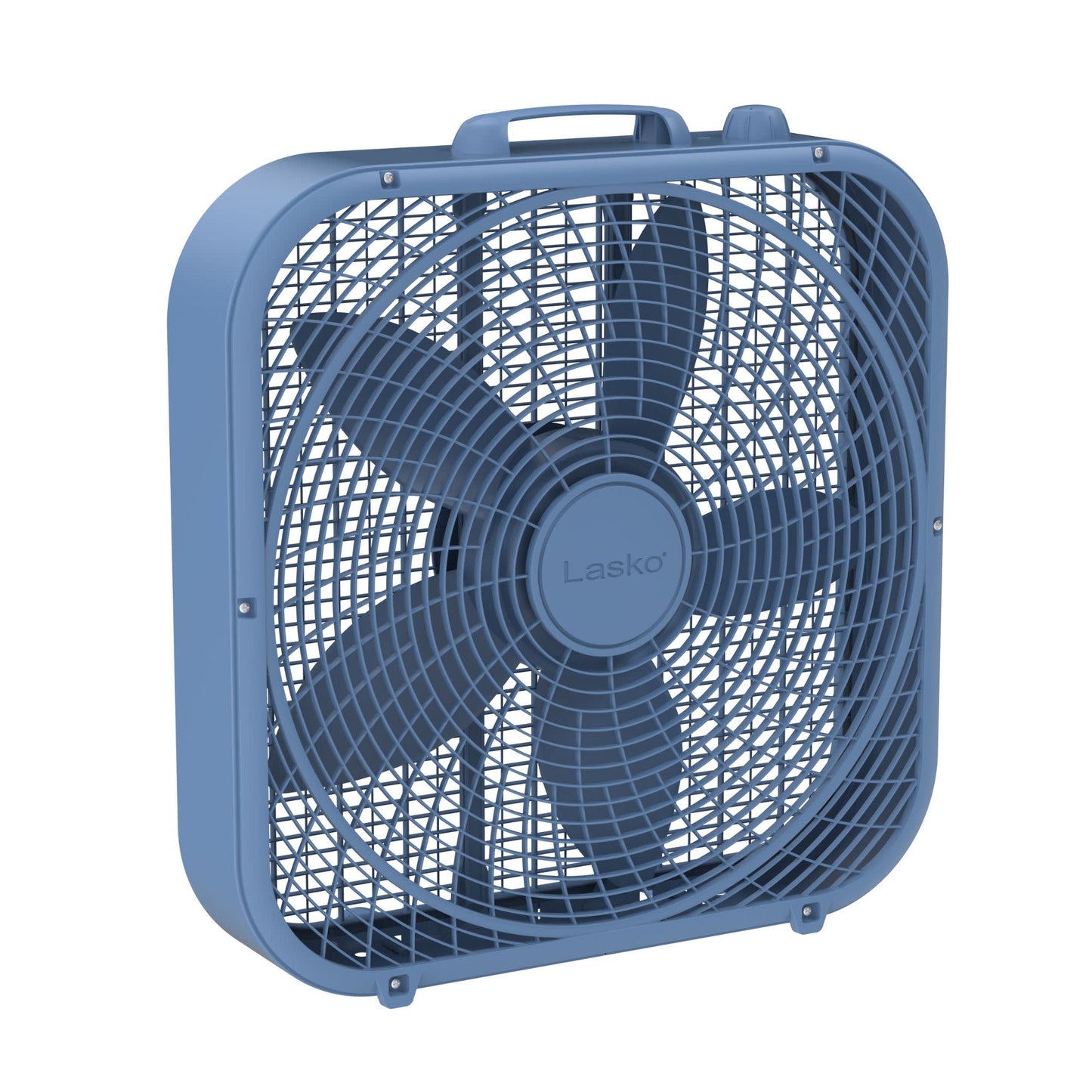 Lasko Cool Colors 20" Box Fan: 3-Speed, Weather-Resistant Motor, Laguna Blue