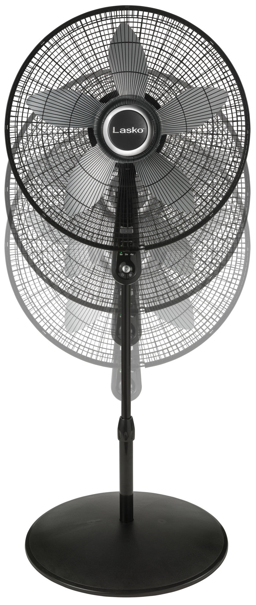Lasko 20" Pedestal Fan: Oscillating, 4-Speed, Remote, Timer, Black