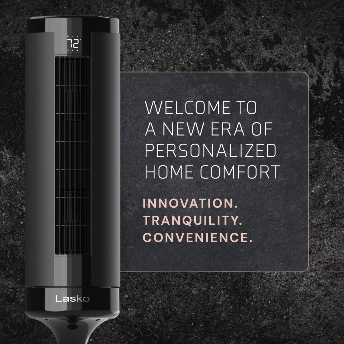 Lasko Elevation 54" DC Pedestal Tower Fan: Oscillating, 8-Speed, Remote