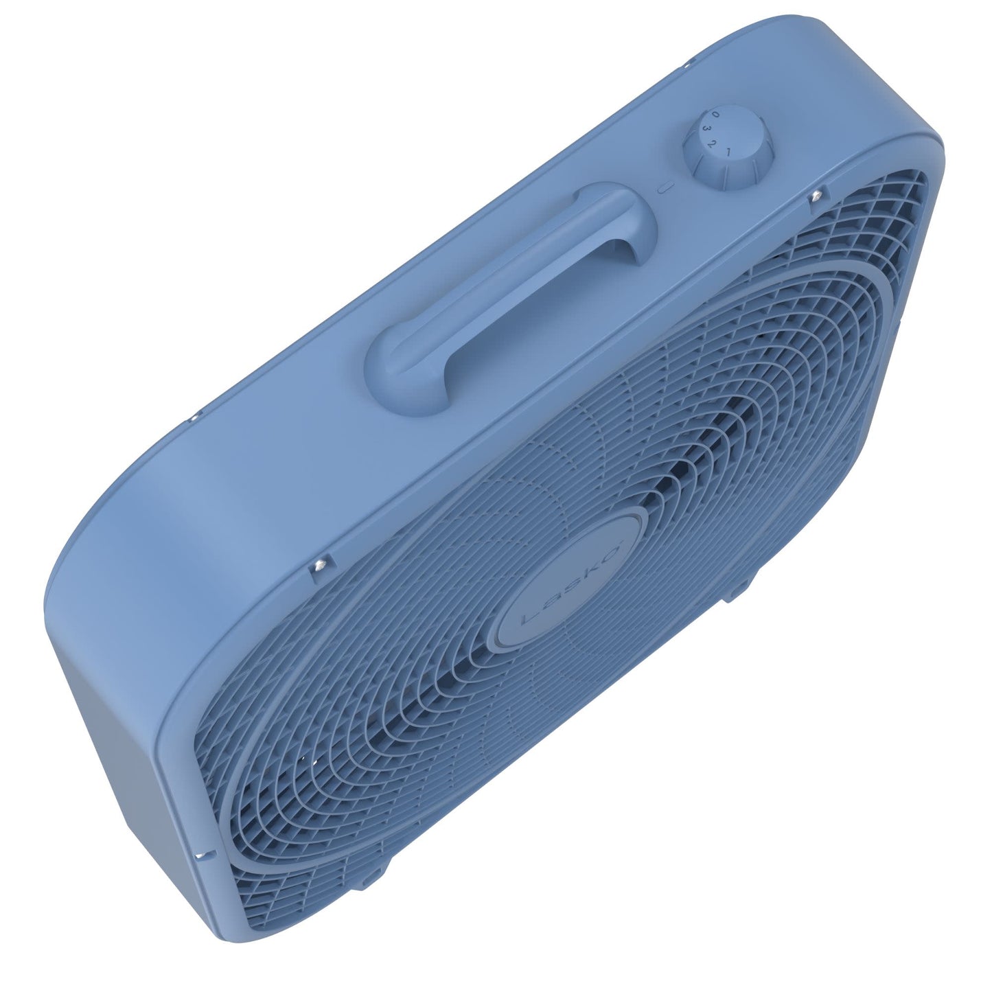 Lasko Cool Colors 20" Box Fan: 3-Speed, Weather-Resistant Motor, Laguna Blue