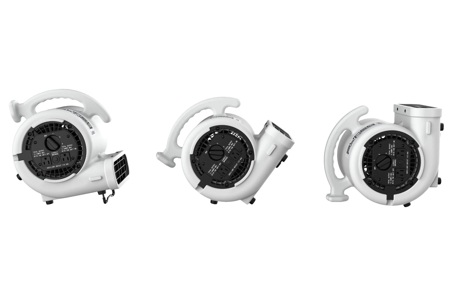 Lasko Super Fan Max 13" Air Mover Blower Fan: 3-Speed, High Velocity, 2 Outlets, White