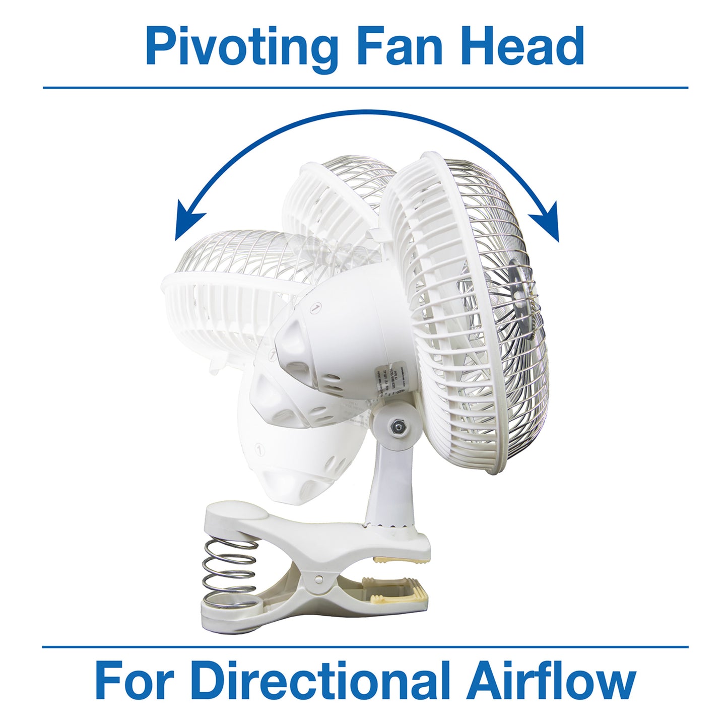 Air King 6" Commercial Grade Clip-On Fan: 2-Speed, Pivoting, White