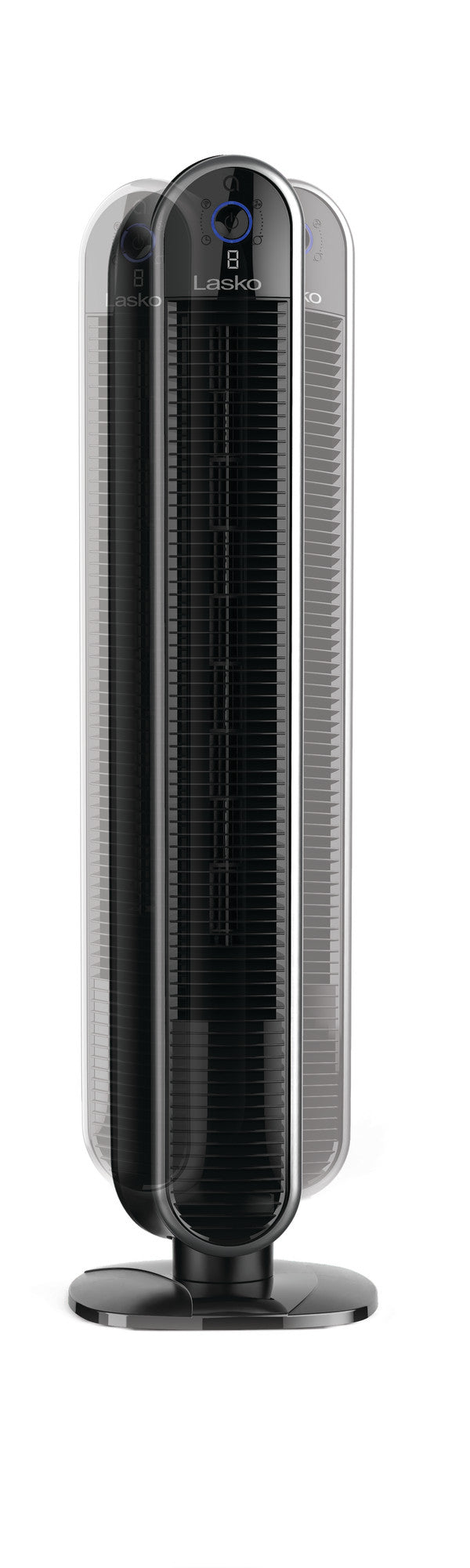 Lasko 40" Smart Tower Fan: Oscillating, 5-Speed, Timer, Wi-Fi, Black
