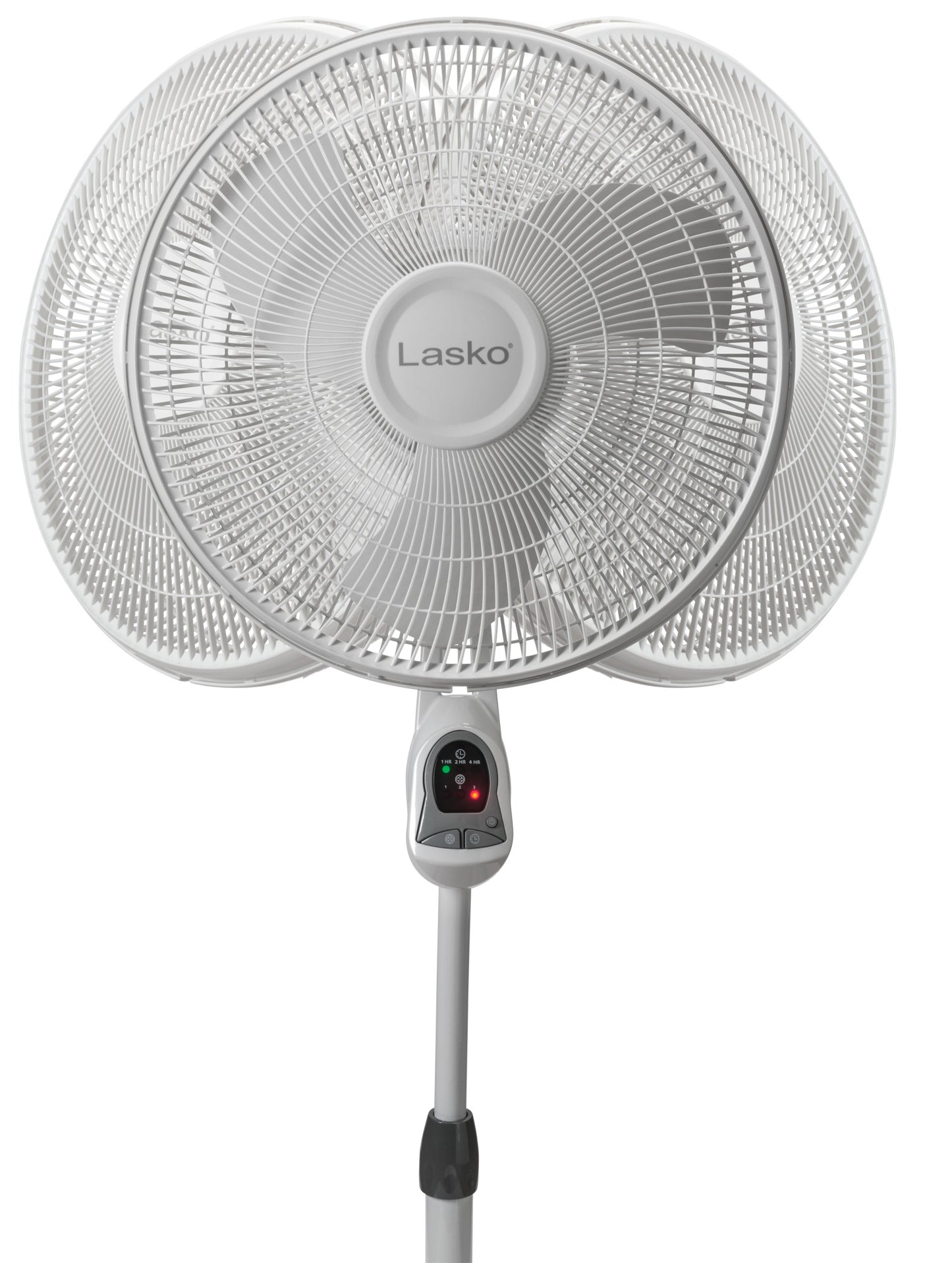 Lasko 16" Pedestal Fan: Oscillating, 3-Speed, Remote, Timer, White