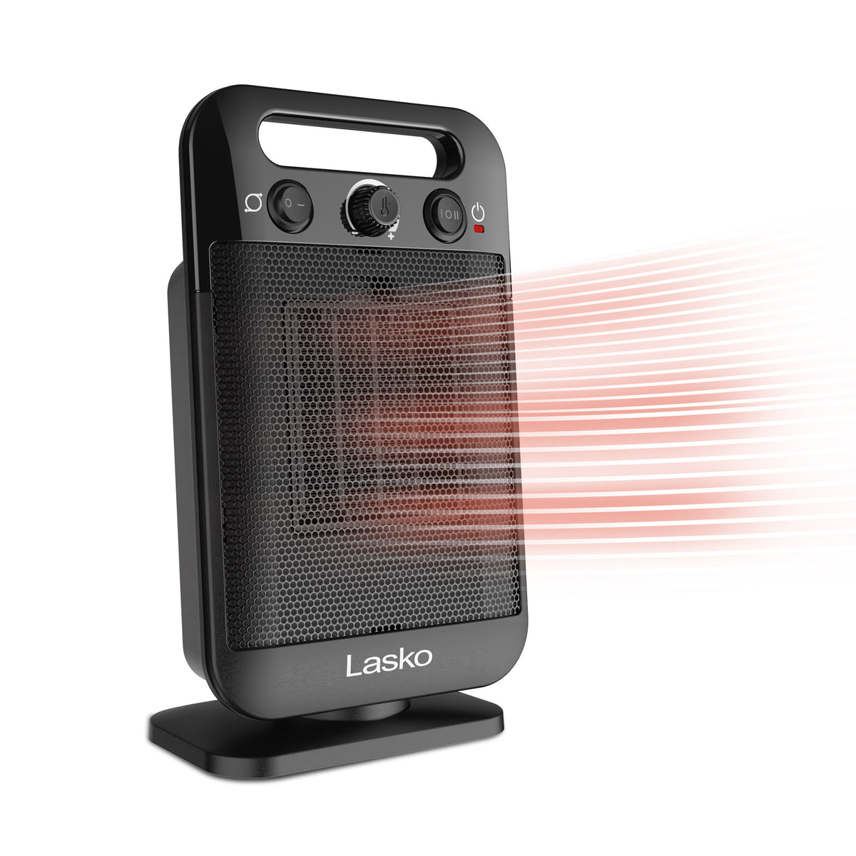 Lasko MyHeat-GO 13" Ceramic Space Heater: Oscillating, 2 Heat Settings, Thermostat