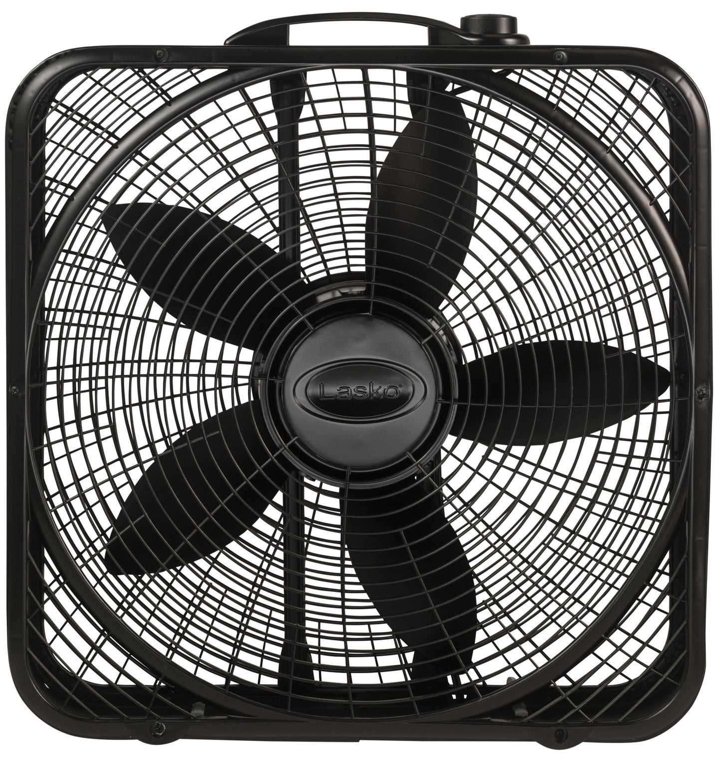 Lasko Power Plus 20" Box Fan: 3-Speed, Weather-Resistant Motor, Black