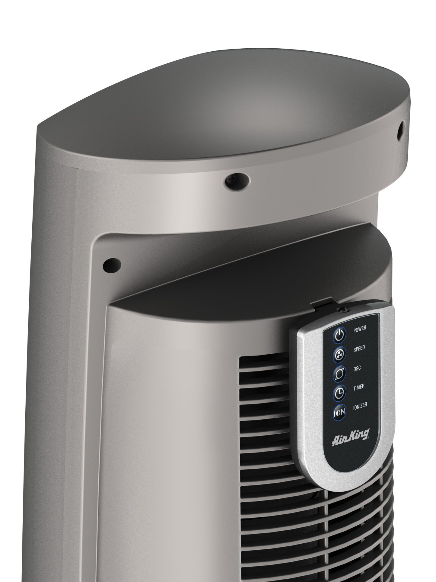 Air King Wind Curve 42" Tower Fan: Oscillating, 3-Speed, Remote, Ionizer, Brown